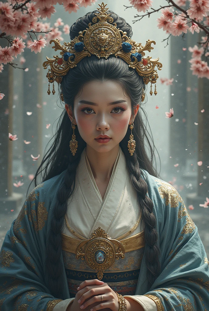 A young Thai ethnic traditional dancer, detailed and sharp focus on her face, ultra details, hi-res, portrait by Willem Haenraets, watercolor, wet on wet and splattering techniques, centered, perfect composition, abstraction, surrealism, trending on artstation, sharp focus, studio photo, intricate details, highly detailed, by Greg Rutkowski