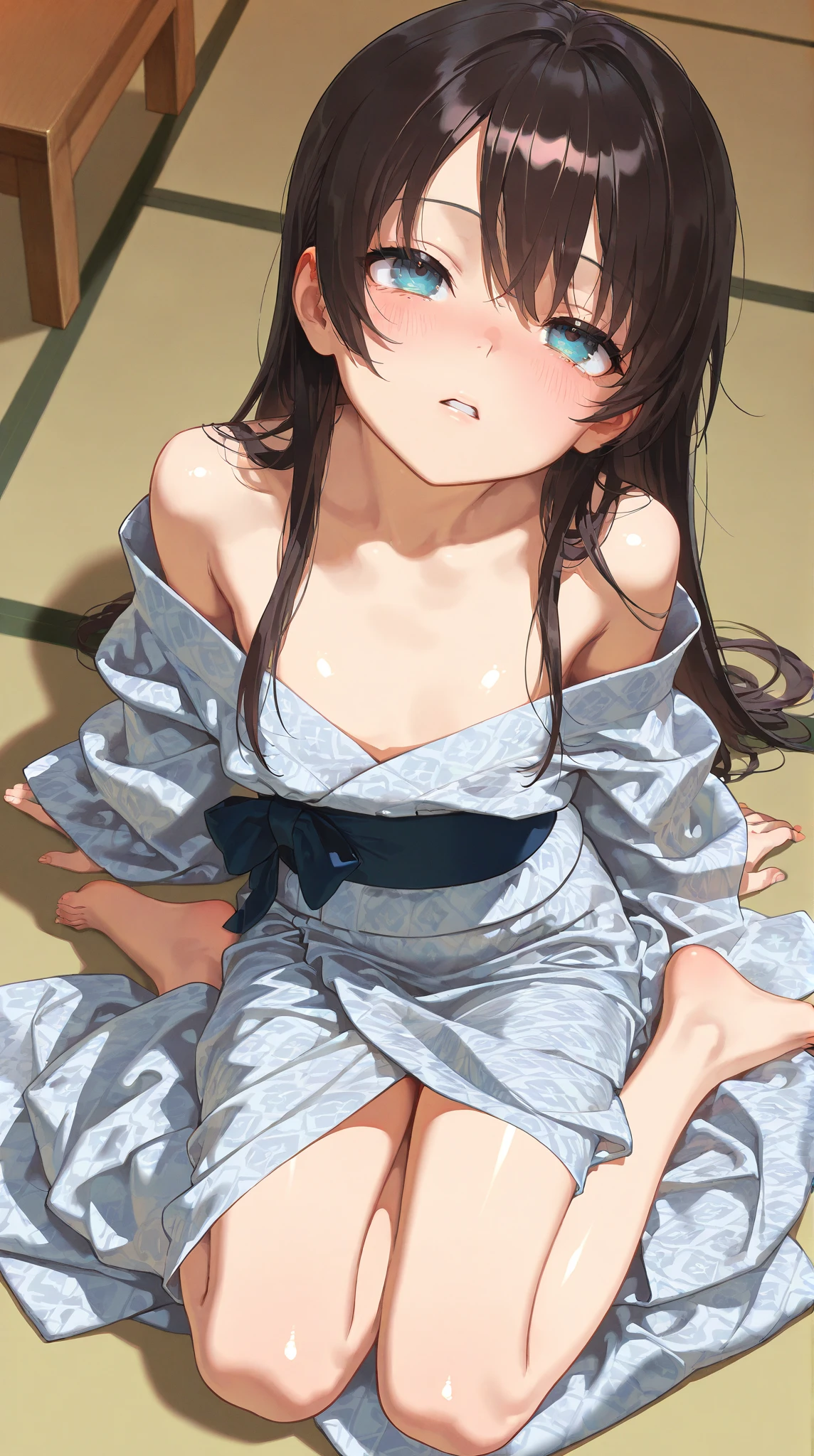 lying on her stomach、There are a lot of old men、ape、Blowjo、Penis iion、Seples、W、Girl、Zash-warpanese style、Shoji screen、tatami、Haunted house、darkness、Late Night、kimono、Half naked、Bob、Black Long Hair、Girl、Short、Youngwer school year、Baby Face、flat chest、Dynamic Angle、Both eyes open、Covered in semen、Displeased、Sweat、Flower Hair Ornaments、bat、masterpiece、best quality、ultra-detail