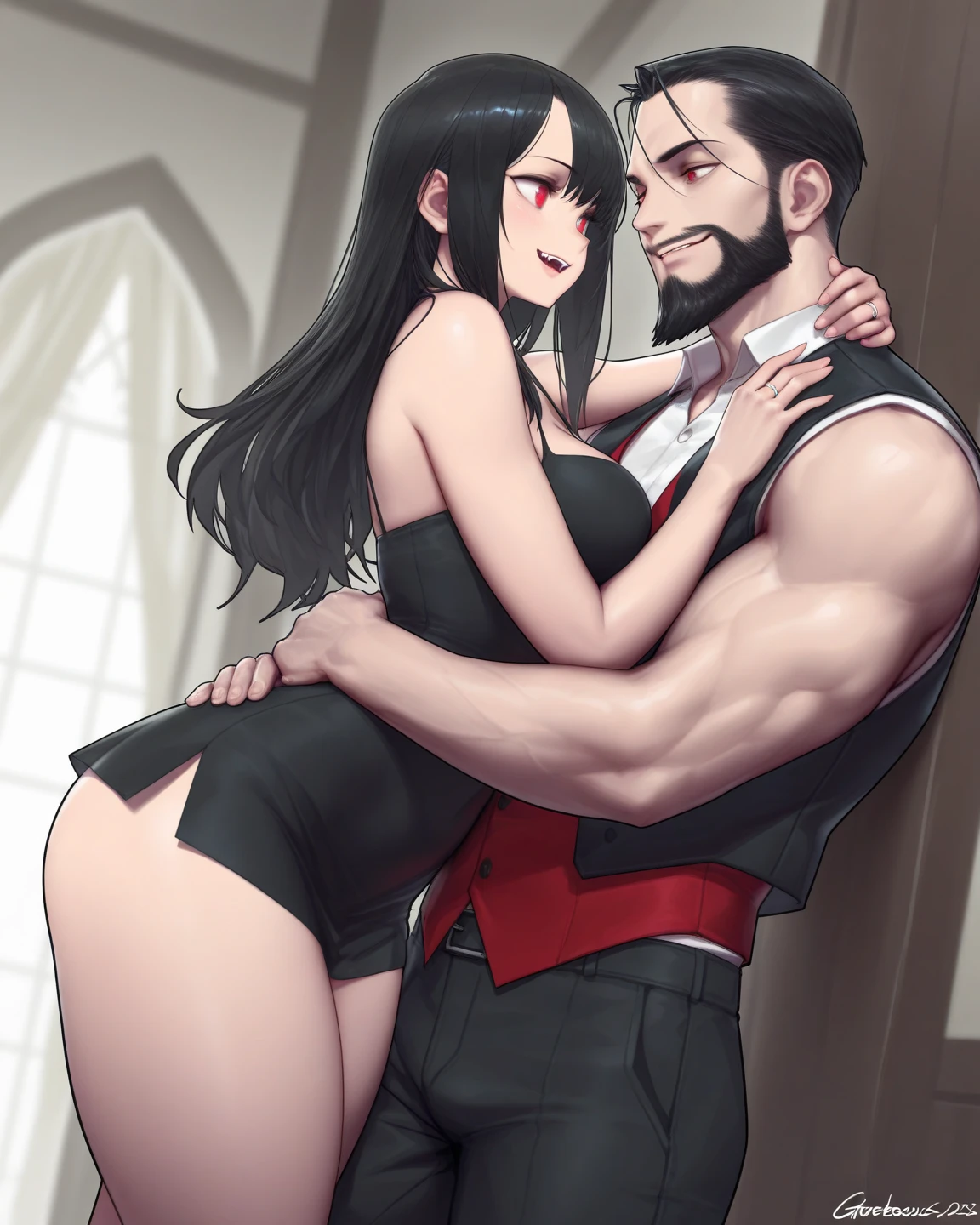 NSFW,masterpiece,Highest quality,High resolution,Super detailed,marnie_\(pokemon\),Aqua Eye, Black Choker, Red ribbon,Small breasts,High quality sexy lace wedding dress,garter belt,tiara,expectant face,Frustrated face,blush,(Ecstasy face),Church at night,heart,Trembling,(Middle-aged men),Falling into Pleasure,(Squirting),(Having sex),Insert,Creampie