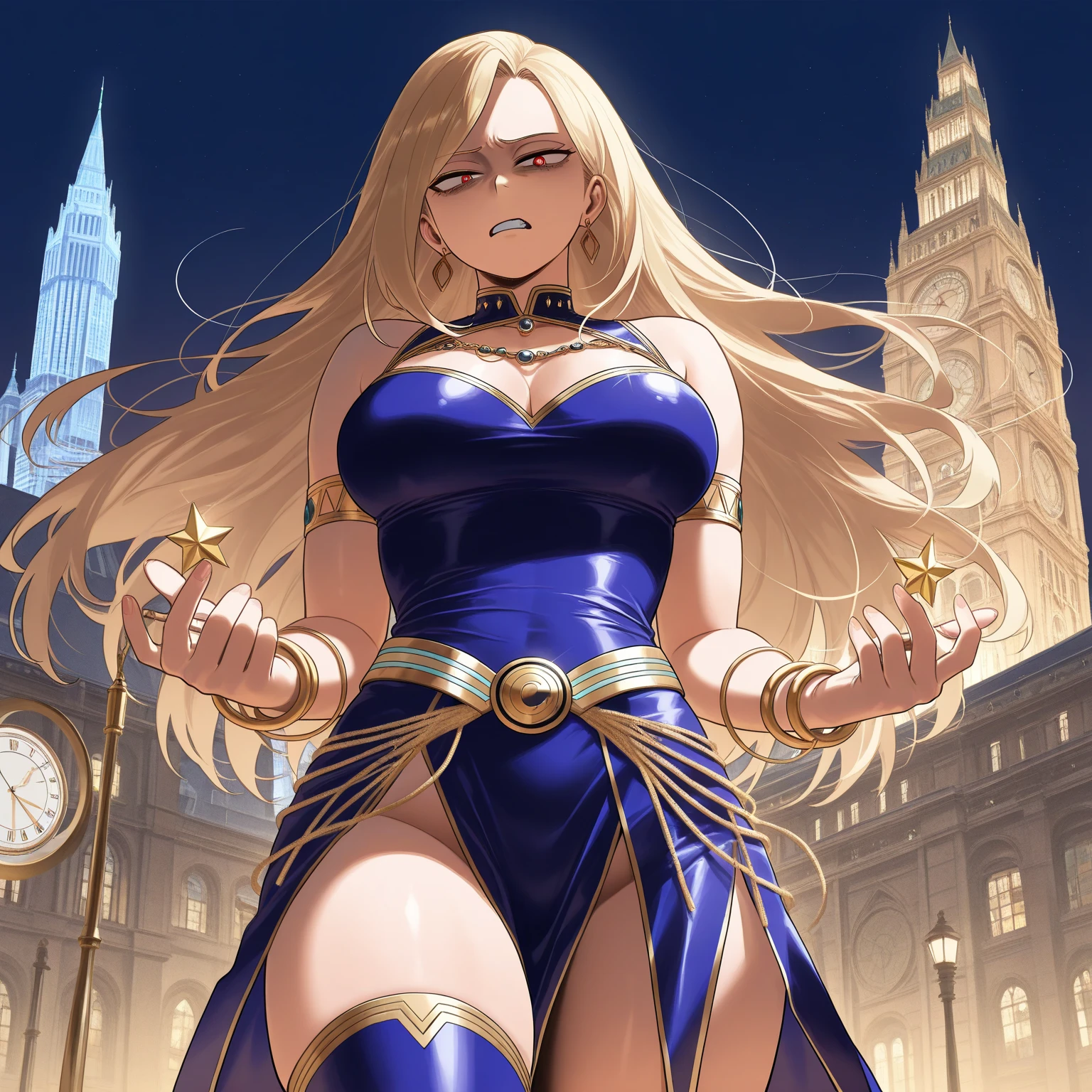 carmilla, medium breasts, black dress. by white, beautiful face, blue eyes, (masterpiece:1.2), Best Quality, absurdities, High resolution, extremely detailed wallpaper, perfect lighting, from below, blue eyes, castillo, view of the castle, outdoors, de evening, evening, at night, ((silver mask))