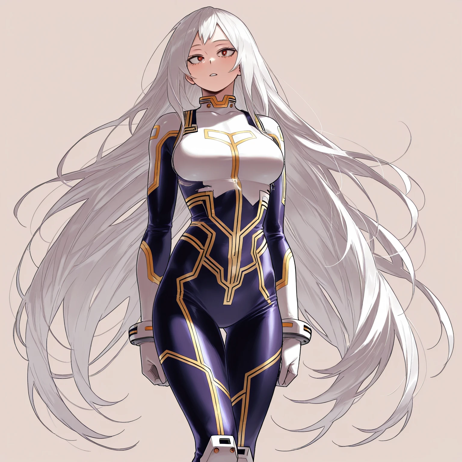 <lora:SuperSaiyanHair:1> SuperSaiyan, blonde hair, super saiyan, spiked hair, aura, electricity, long hair, absurdres, ultra detailed, masterpiece, best quality, aesthetic, detailed,, serious, 1girl, (white eyes:1.1), (grey eyes:1.3), white hair, very long hair, parted hair, parted bangs, <lora:parted_hair_v1.3:1.3>, medium breasts,, valkyrie, (bodysuit:1.1), pink wing hair ornament, grey armored skirt, black bodysuit, armor, gauntlets, pink breastplate, greaves, armored dress, pink hues,