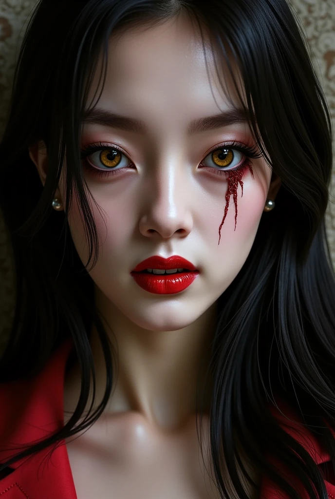 Exaggerated Skin 3M1B Style, Highly detailed female vampire with exaggerated makeup ...