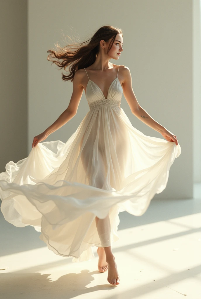 Woman transmits resilience through her body