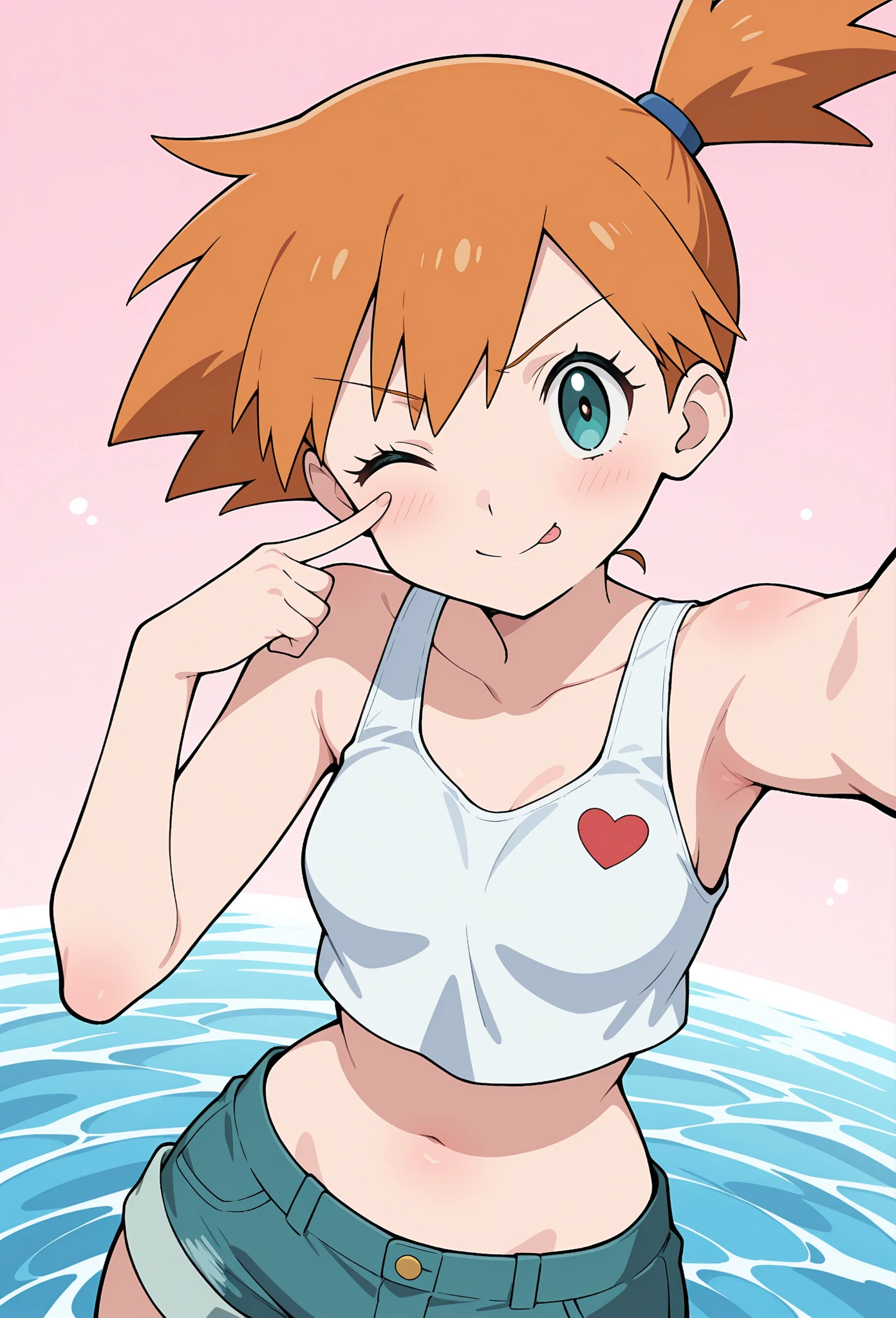 NSFW、(Best Quality, masutepiece, 超A high resolution,Photorealsitic、Official art,top-quality、)、Sunny Beach、artoria、maikurobikini、Colossal tits、kindly smile、Smile embarrassedly、Sleeveless、Chignon Hairstyles、