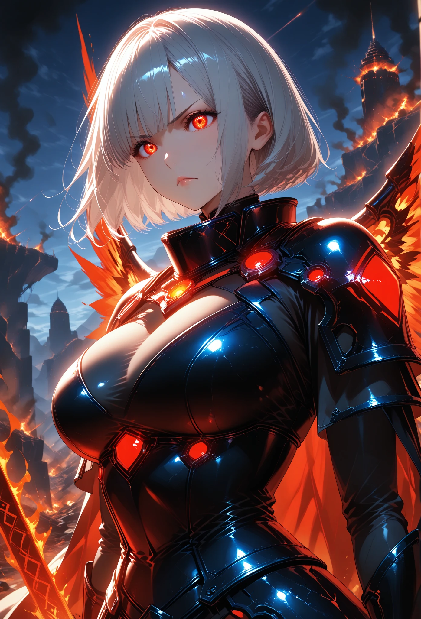 a girl in latex leggings against the background of a burning city with the inscription Multiversum 2 season 4 above her