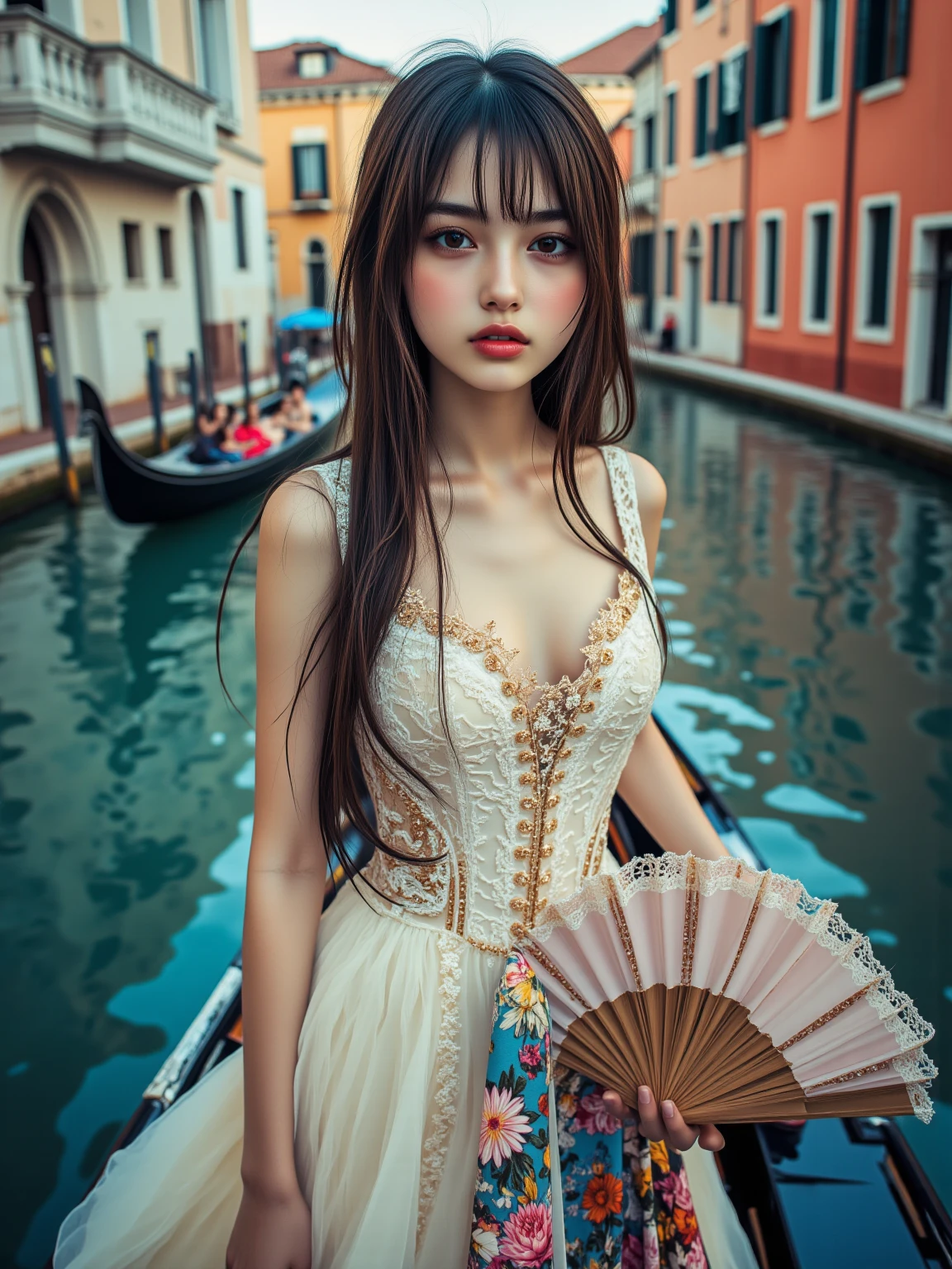 (masterpiece:1.2),best quality,high resolution,unity 8k wallpaper,(illustration:1),perfect lighting,photo_\(medium\),photorealistic,realistic,RAW, analog, Nikon Z 85mm, award winning glamour photograph,((best quality)), ((masterpiece)), ((realistic)), 18th century, vintage image, gorgeous French woman wearing, lace dress and corset, wearing a crown, 25 year old, (long brown hair), hazel eyes, small perky breasts, sitting outside at a Paris caf, eiffel tower in background, , ((small breasts)), innocent, flower pedals in the air, (freckles:0.6), intricate details, highly detailed, sharp focus, professional, 4k, spring flowers blooming, god rays, hand model, stunning blue eyes, , delicate, innocent,highres, detailed facial features, high detail, sharp focus, smooth, aesthetic, extremely detailed, photo_\(ultra\), photorealistic, realistic, post-processing, max detail, roughness, real life, ultra realistic, photorealism, photography, 8k uhd, photography, SEMI-SILHOUETTE light, russian face