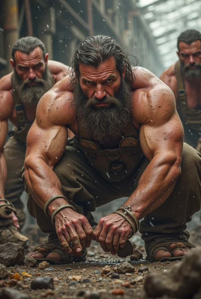 Totally hairy and strong men