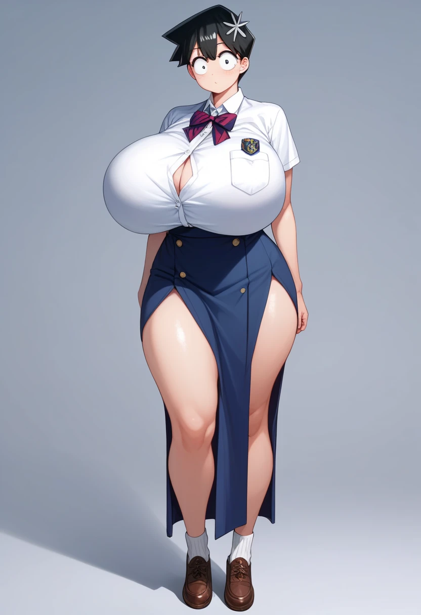 Big Breasts, Big Hips, Full Body Shot, Mature mother, Voluptuous thighs, ox, Seductive mature woman, Perfect body, Plus Size Model, Sailor suit, Wearing high heels,Miniskirt Uniform,