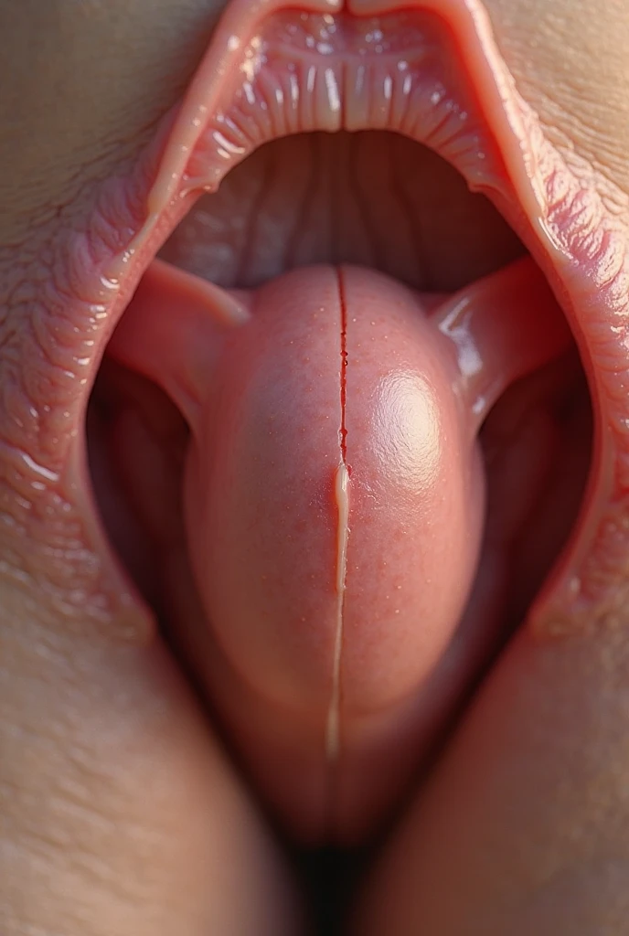 Extreme close-up of squirting vagina