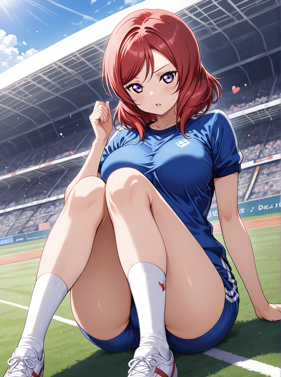 android, beautiful robot makes hard masturbation, she gets orgasms. Her short pigtails, brown hair, Hair tie with two big red clothespins, big smile, brown hair, middle age, joint seam, blue eyes, full body figure, Height: 160cm, Light beige micro mini one-piece dress, fluttering skirt, skirt folds, white retro swimwear, Uplifting, 2020s anime style, 21thcentury japan animation, show White pantie, strong wind is blowing.