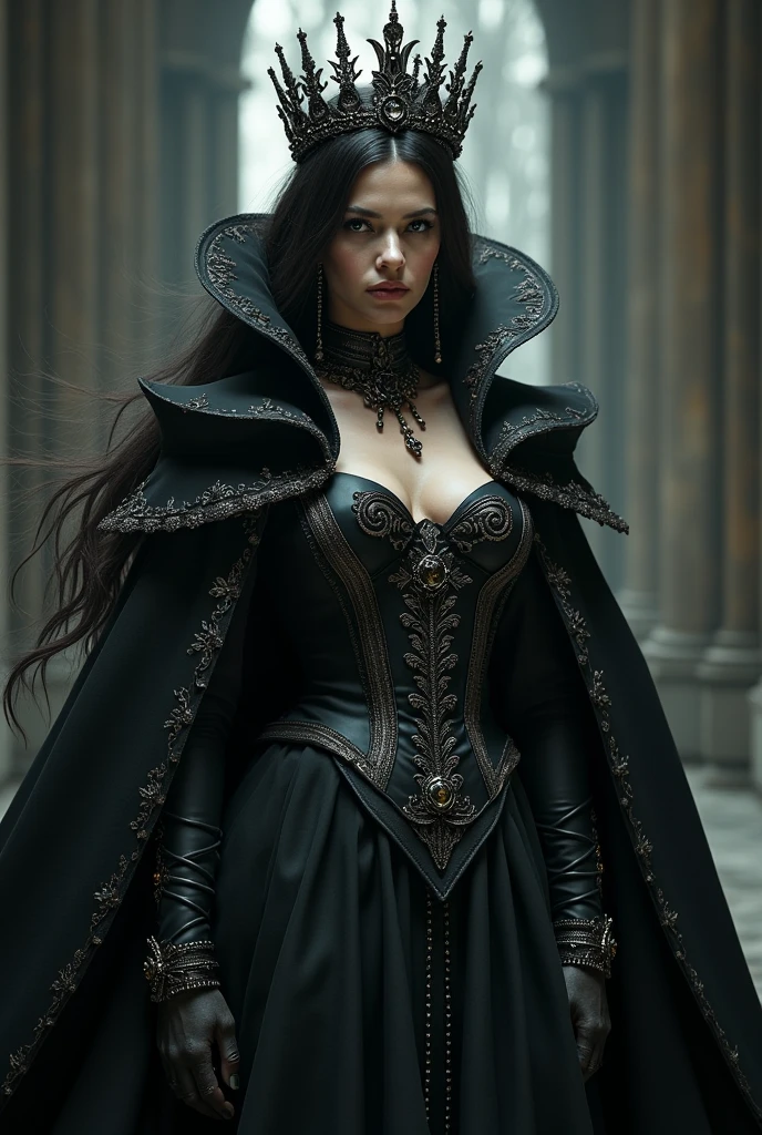 Photorealistic painting of a zombie queen, medieval castle setting, crisp sharp focus, ultra realistic,
insanely intricately detailed fabric clothing, rich textures, dramatic lighting, dark fantasy, eerie, unsettling, nightmarish,
spooky, Gothic, dreamcore, surreal, strange, i can't believe how beautiful this is