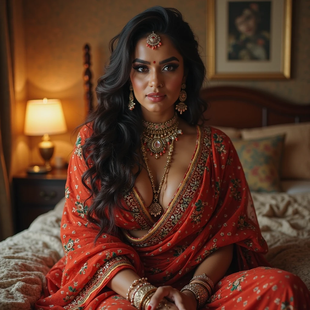 A real Indian bhabhi on bed