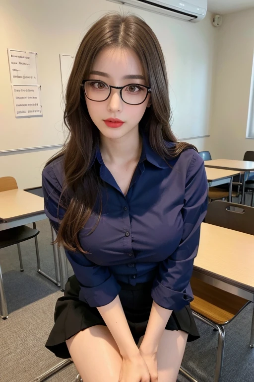 The charm of this product is its mature sexiness.、University lecture hall, university psychology associate professor, ((full body)), ((photo)), ((best qualtiy, 8K, tmasterpiece:1.3)), Focus:1.2, perfect figure beautiful woman:1.41woman, cowboy shot, look at viewer, eyes facing the camera, incredibly absurd, beautiful and cute woman with a photorealistic face, showcasing top-quality craftsmanship, A Japanese woman giving a lecture at a university lecture hall, 27 years old, with a bob cut and flipped hair, short bangs swept at an angle, smooth and shiny hair, natural hairline, fair and smooth skin, plump and healthy cheeks, large, jet black eyes, round eyes, long and upward-facing eyelashes, double eyelids, thin and straight eyebrows, small and round nose, plump lips, upturned corners of the mouth, charming smile, cute face, glamorous, well-balanced proportions, tall, beautiful D-cup breasts, silver-rimmed glasses, pink blouse, black tight skirt, fashion with a waist-marked silhouette, scarf, heeled shoes, vanilla perfume, beautiful, pretty older woman, glasses suit her, knowledgeable, playful, curious, smart, elegant, November