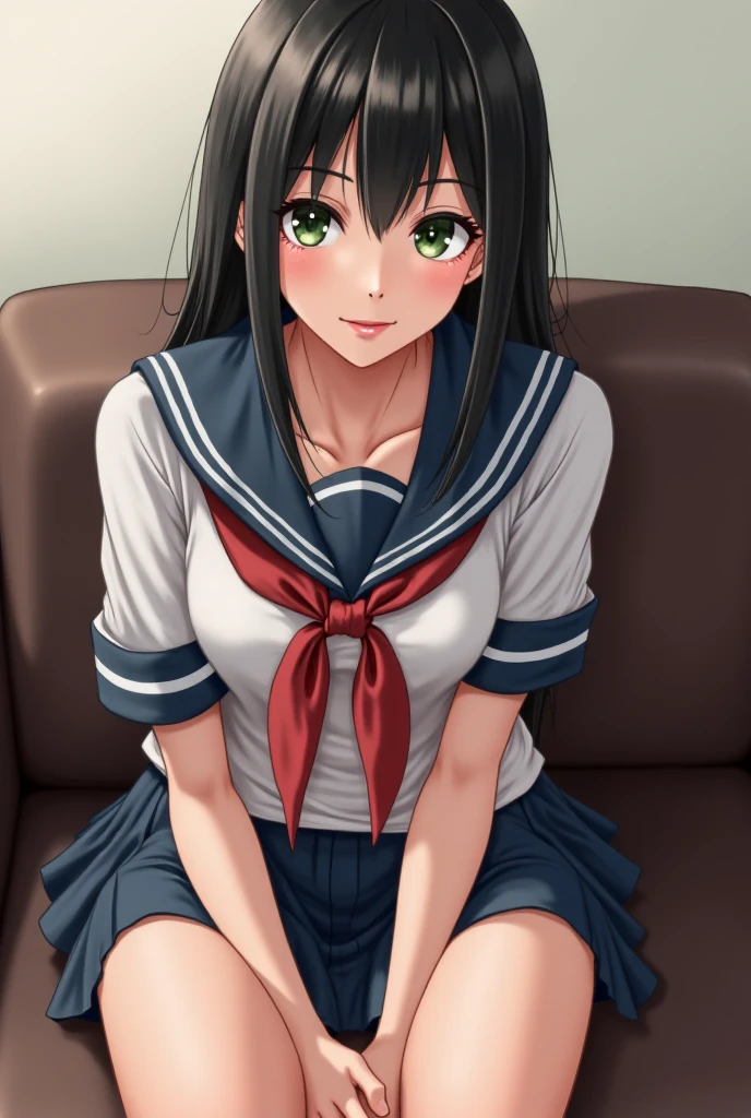 (8k、RAW Photos、highest quality、masterpiece:1.2)、(Realistic、Realistic:1.37)、Super detailed、超A high resolution、animation、1 girl、Beautifully detailed face、、beautifulディテールの肌、whole body、Professional Lighting、Sailor suit、Miniskirt Uniform、Navy blue socks、Smiling eyes、((ayukawa madoka)), (beautiful, fine grain)、Green Eyes、(Blue Hair、Long Hair、Parted bangs)、Delighted、Big tears、Spread your legs、bed、Are sleeping、
