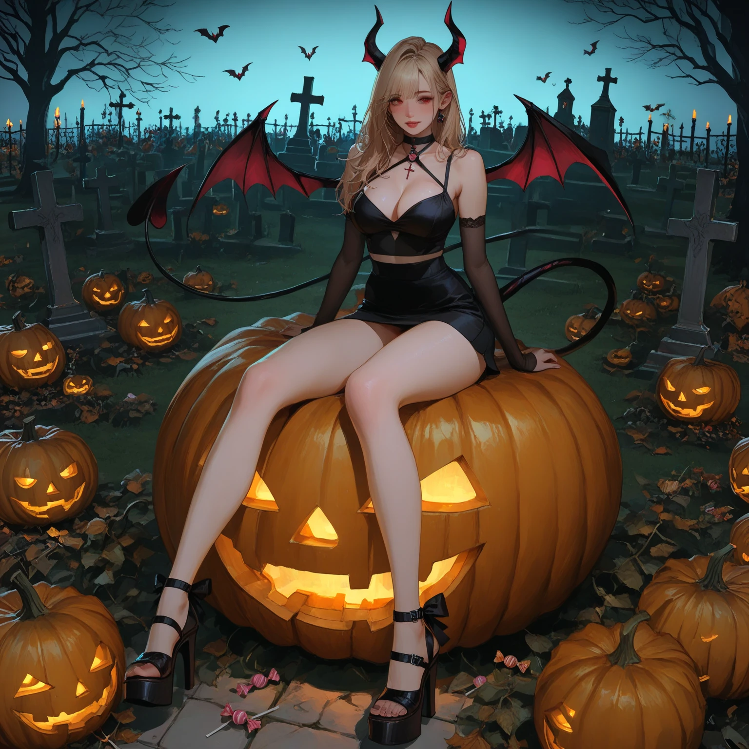 (8K, best quality, masterpiece:), Lucifer Morning Star, A beautiful blonde female angel, naughty smile, Flame Wings, devil, Fallen Angel, Flames in the background, detail, Dark suit, Club theme, 1:1 Ratio, Sit on a throne and drink whiskey, detail, Practical