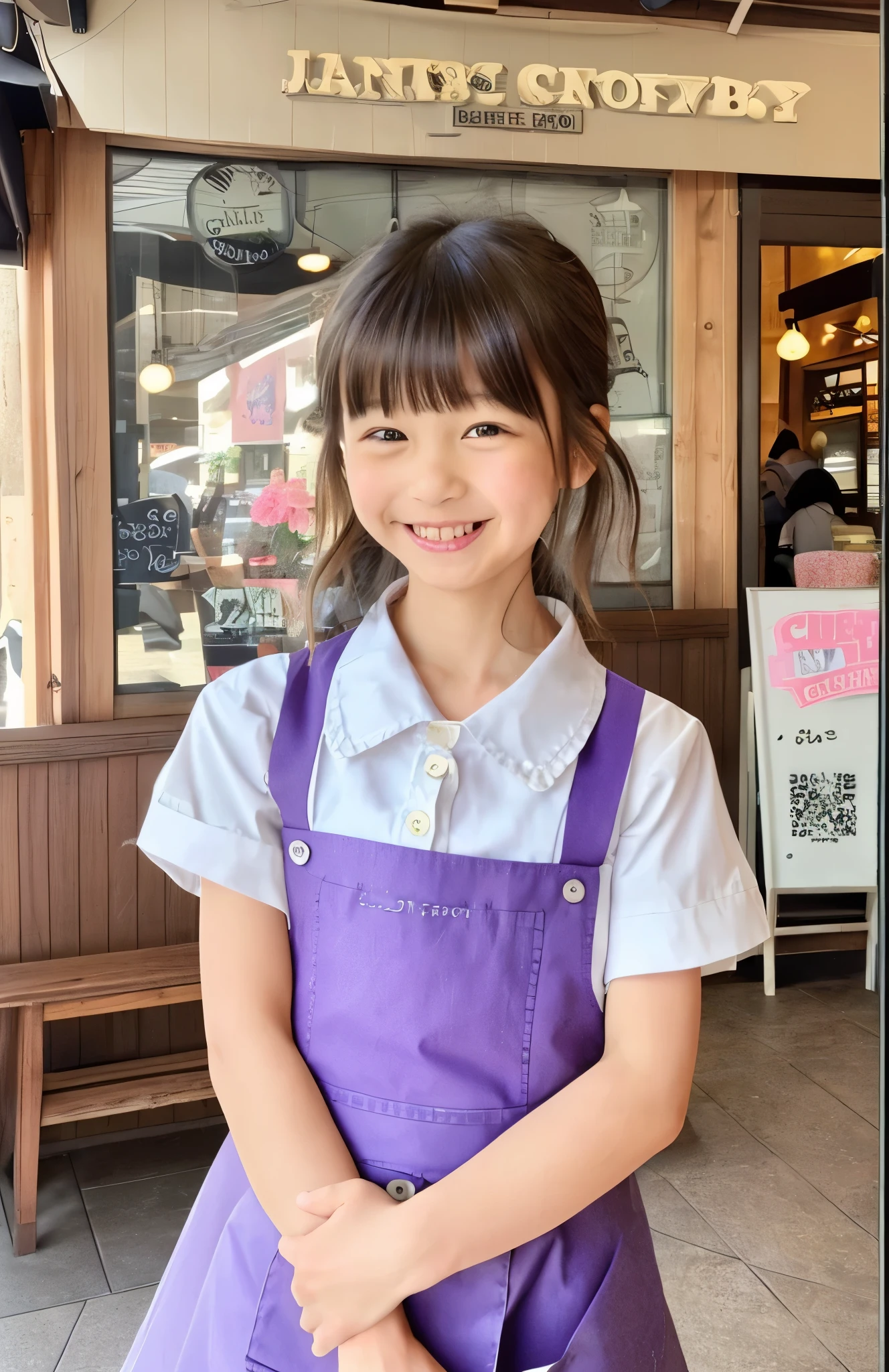 Japanese,Beautiful girl at :1.85,Baby Face:1.85、Ultra-flat chest:1.85、Ultra short height、Innocent face,cute,Primary school students,Private elementary school uniforms,Summer clothes,Lean over and look into:1.85、clavicle、On the bed、On all fours