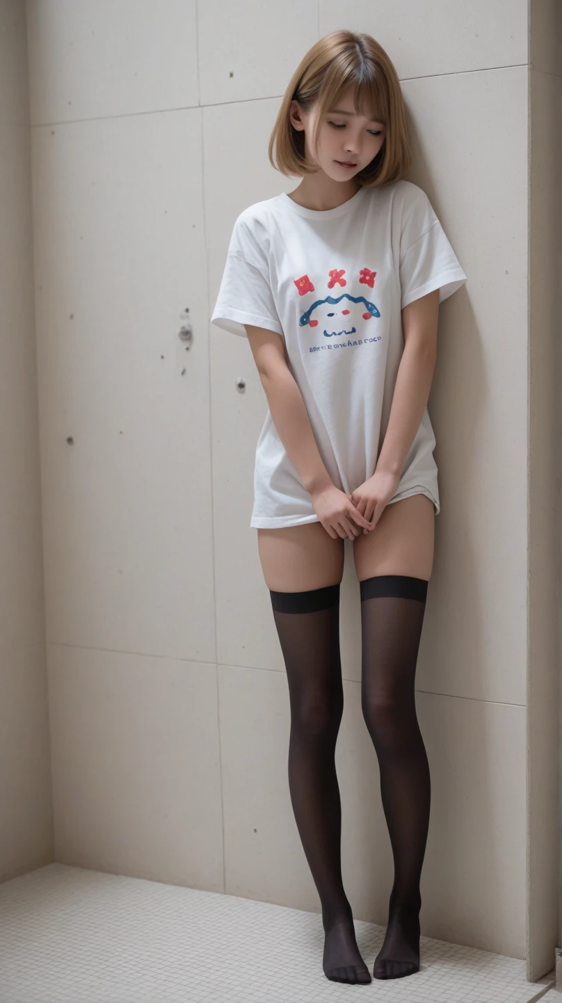 (8k、RAW Photos、Highest quality、masterpiece:1.2)、(Realistic、Realistic)、1 girl、((Completely naked、nude、nude:1.6))、Small breasts、(Thin arms)、((Flat Chest:1.6))、(Embarrassed expression:1.4)、(smile:1.6)、Lots of eyelashes、Add shine to your eyelids、skeletally correct、(Contorting the mouth :1.6)、(vagina:2.0)、(skirt lift:1.8)、(petite:1.8)、(little girl:1.8)