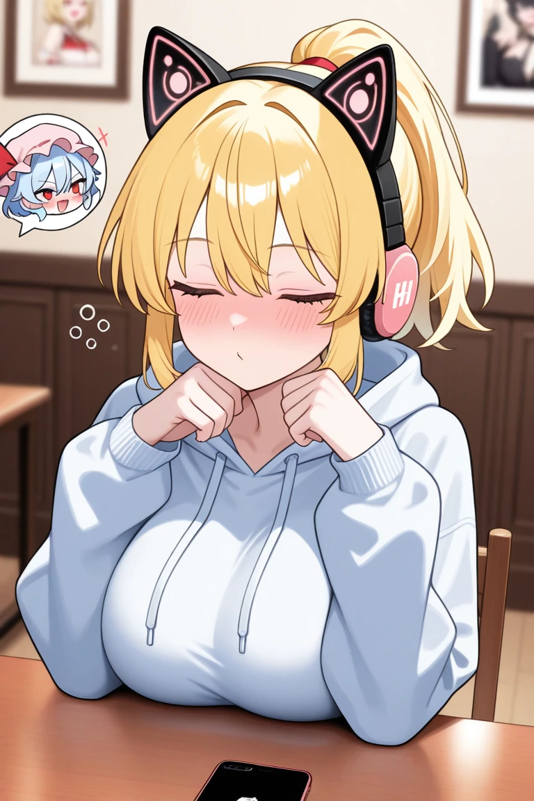 a cute beautiful girl listening to relaxing music with her headphones that takes her to a surreal forest, young anime girl, long wavy blond hair, sky blue eyes, full round face, miniskirt, front view, mid - shot, highly detailed, digital art by wlop, trending on artstation, headgrabblowjob, blowjob, oral sex, penis in mouth, hard cock in mouth,  sperm on face, cum on face, cumshot on face, facefuck, deepthroat, cum on face, sperm on face, throatpie