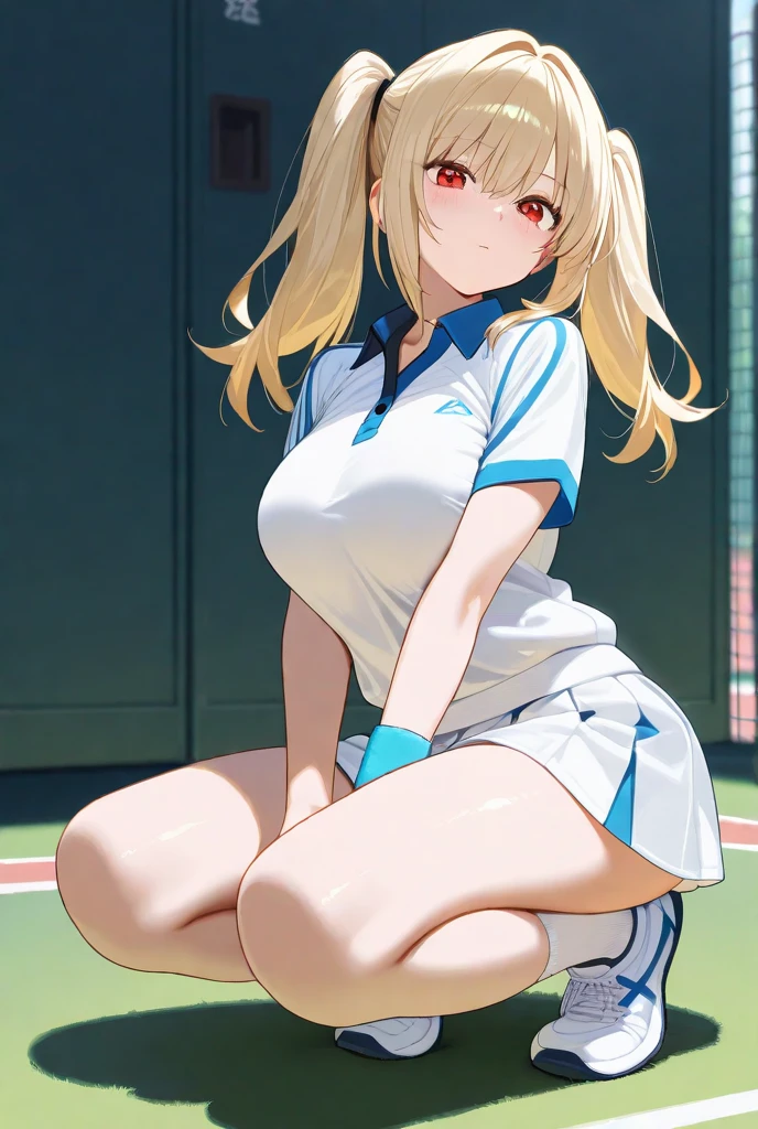 {{{{{16k,Ultra High-resolution realistic photograph of neat virgin first-year junior high school girl's in School-designated gym uniform with junior high ribbon as pretty as a actress in Grass schoolyard, She's in the first year of middle school, but she's too well developed, her cleavage tits are too beautiful, Her bra is showing through under her gym clothes, Aura of being irresistible, but a virgin}}}}},{{Extremely detailed}},{{{{{dye her cheeks flush and integrated her head pure small, thick lips, Enchanting thick gross idol's Lips, She's a volleyball player so she has big boobs}}}}},{{{{{dark bang ponytail hair}}}}},{{{{{She get more attractive and smoother her body, her expression and appearance are transformed into that of a pure, Her white tits are so fluffy, and are depicted in great detail, but her sex appeal from her cleavage fills the schoolyard, her bodyline and tits and hips are getting cuter and cuter, She has been reborn as a pretty one-in-a-thousand-year girl with a sparkling aura of cuteness}}}}}