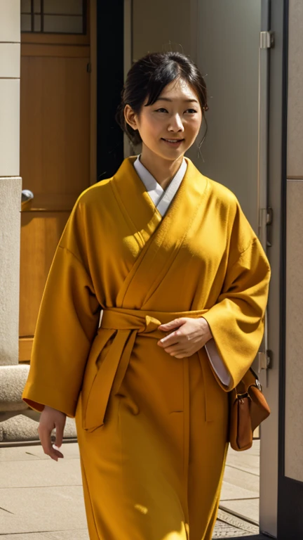((Top Quality)), ((8K)), ((Masterpiece: 1.3)), (Perfect Appearance), (Photorealism: 1.6), (Japanese Woman Walking in the Alley at the End of the Market), (Shinjuku Golden at Night City: 1.4), (Bar area: 1.2), (Precise background), Japanese mature woman, (60 years old), ((upright, front, center of screen)), ((realistic skin texture)), (fine wrinkles throughout the skin), (dullness of the skin), (moisture ( Wrinkles on the face), (wrinkles at the corners of the eyes), double eyelids, tear bags on the lower eyelids, eyes turned towards you, a smile with the corners of the mouth raised wide, short bangs, straight medium hair, long hair, hair blowing in the wind, (Business suit: 1.4), (long skirts), (full body portrait: 1.4),