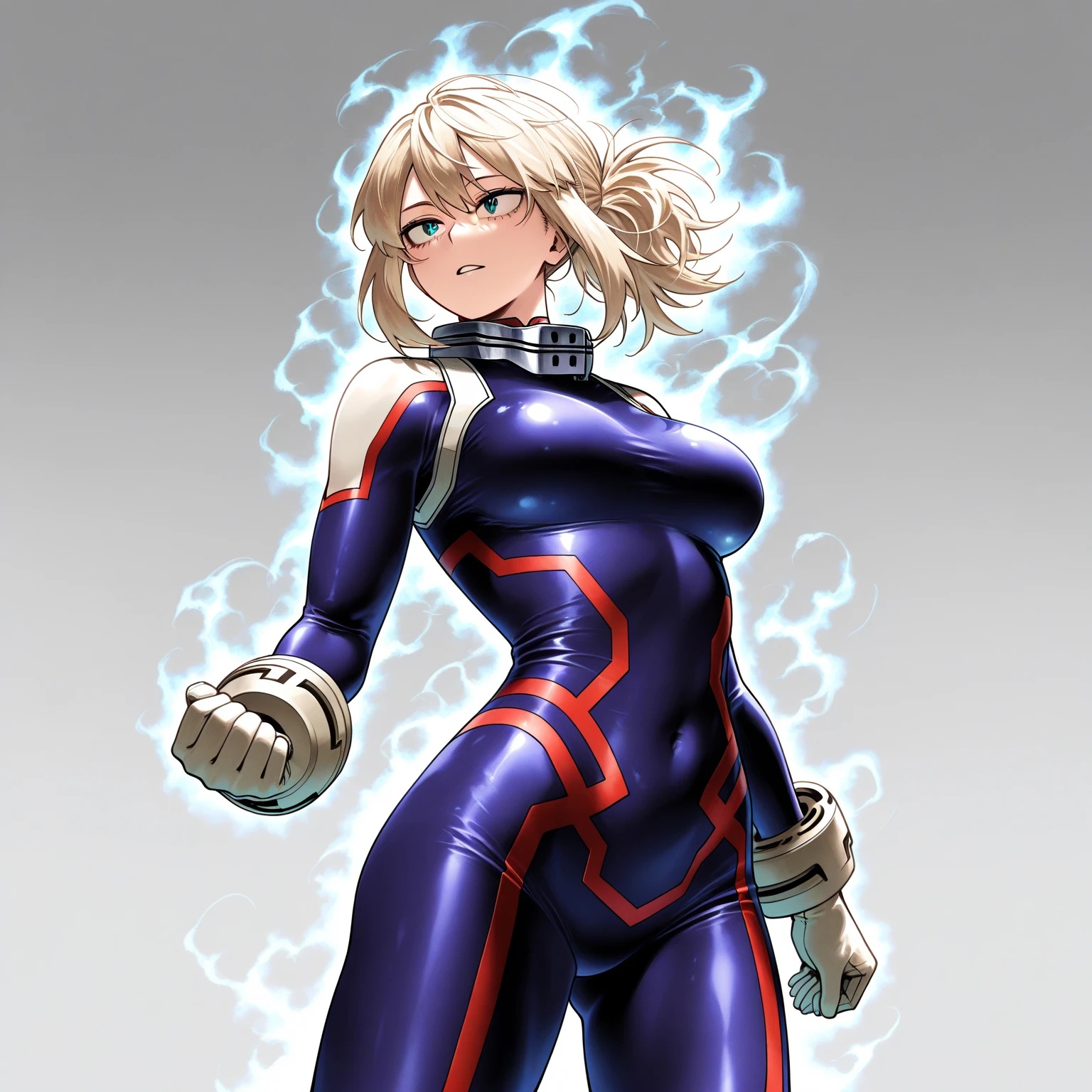 <lora:sento:0.8> sento isuzu, 1girl, (top quality,8k wallpaper),(masterpiece,best quality:1.2),(high_resolution:1.2),(ultra details:1.2),extreme quality,sharp focus,highres, soft lighting,best quality,hyper detailed,(vivid color:1.3), (1girl,Gwendolyn_Tennyson,blue long sleeves,very skinny white pants,green eyes), <lora:Gwen-10:0.8>, hands up to air,spread both hands,(leaning back posture:1.3),contrapposto pose,strong wind,swaying hair,cameltoe, abstract purple particle glow light background, (depth of field:2.2),(dynamic angle:1.1),extreme long shot,cowboy shot,(from below:1.3),