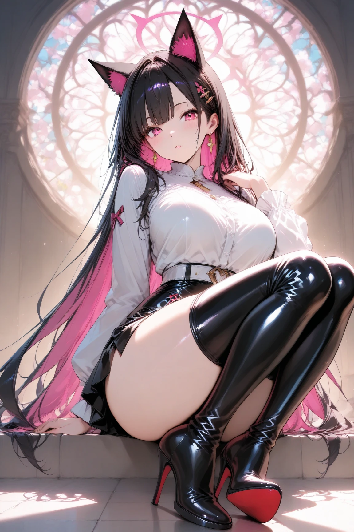(otokonoko),(trap),erection、(best quality,32k, masterpiece,super detailed skin),black hair,Confused eyes,(oiled skin),flat breasts,(Sweatだく),Wet body、Confused eyes,(Sweat),half open mouth,Spread your legs、sit、get drunk、