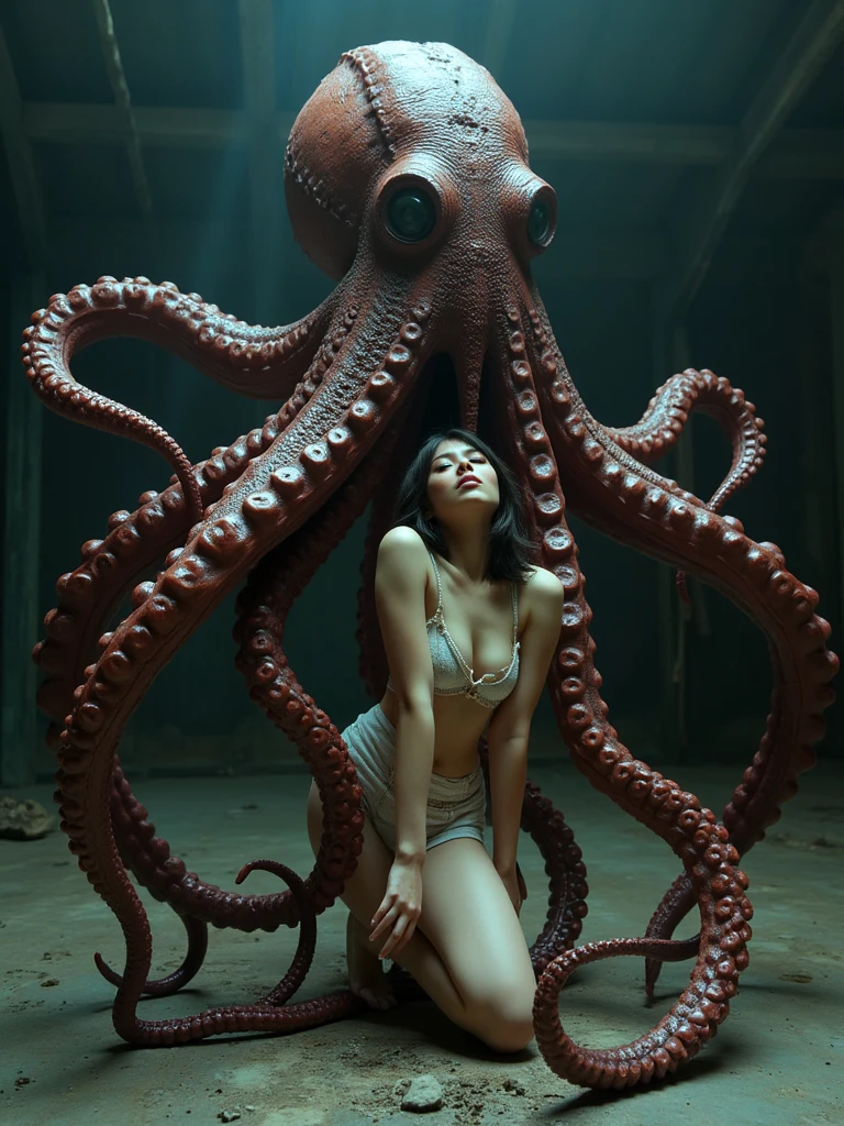 pubic hair,highest quality, masterpiece, 超High resolution, (photoRealistic:1.4), RAW Photos,Realistic,Looking at the camera,Open your mouth and stick out your tongue,squint,Photogenic quality,(((Tentacles invade big pussy))),Beautiful woman,,Ecstasy face,,8k,High resolution,Short Bob,Small earrings,Angle from below,Sexy Legs,Sexy thighs,(Kraken Seed'Tentacle), Shooting in a church,A grotesque giant octopus tentacle penetrates a pussy from the front,Looking at the camera,Horror,Beautiful big boobs,((Spread your legs wide)),(((Ahegao)))(((Open pussy)))