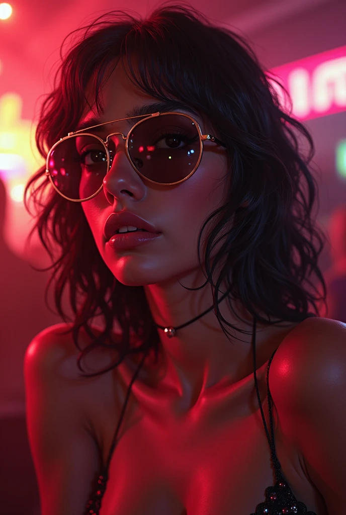 Brand style focused on visual art, fashion, Audio visual, high impact called NEXORA, with a retro futuristic style