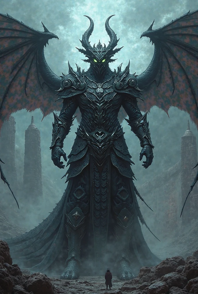 Un homme aux ailes de chauve-souris en armure