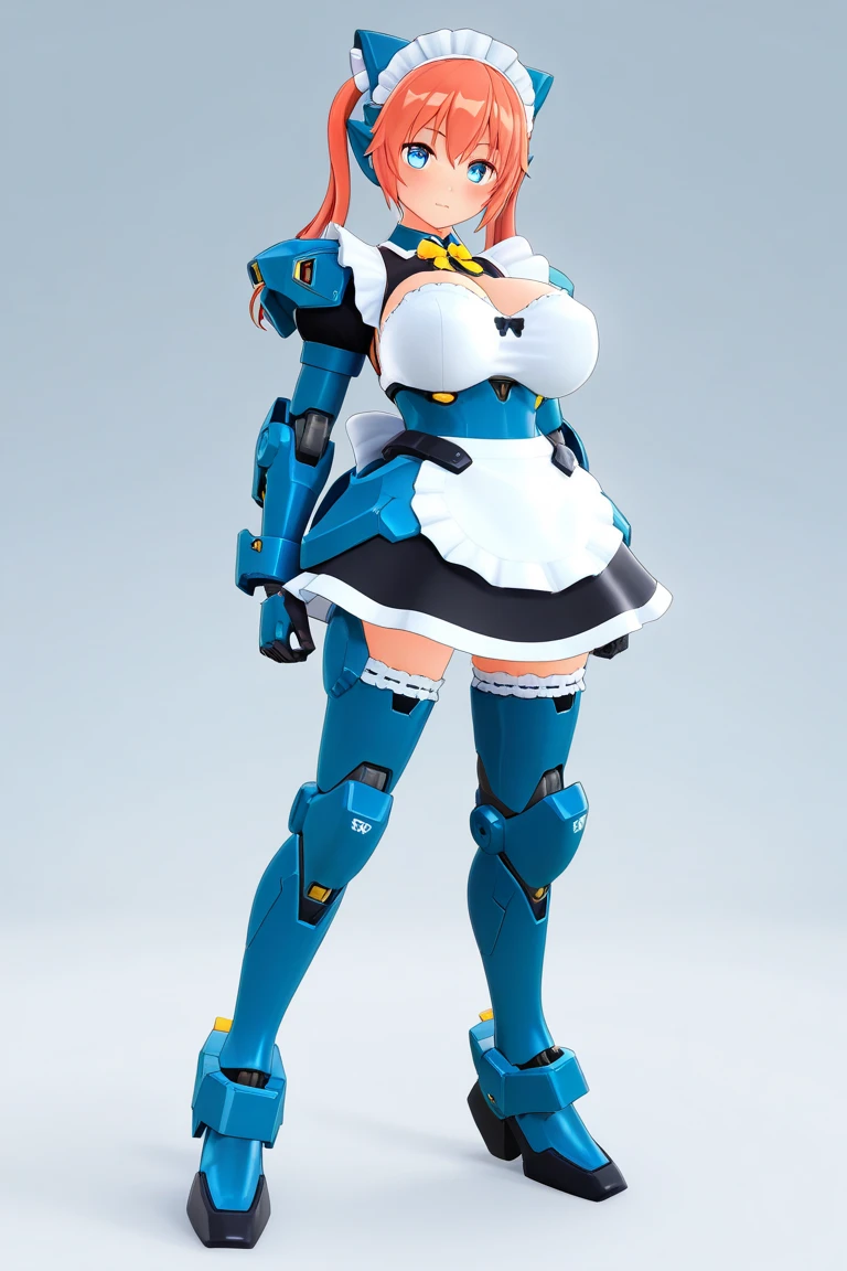 Busty sister humanoid lifting skirt and showing panties