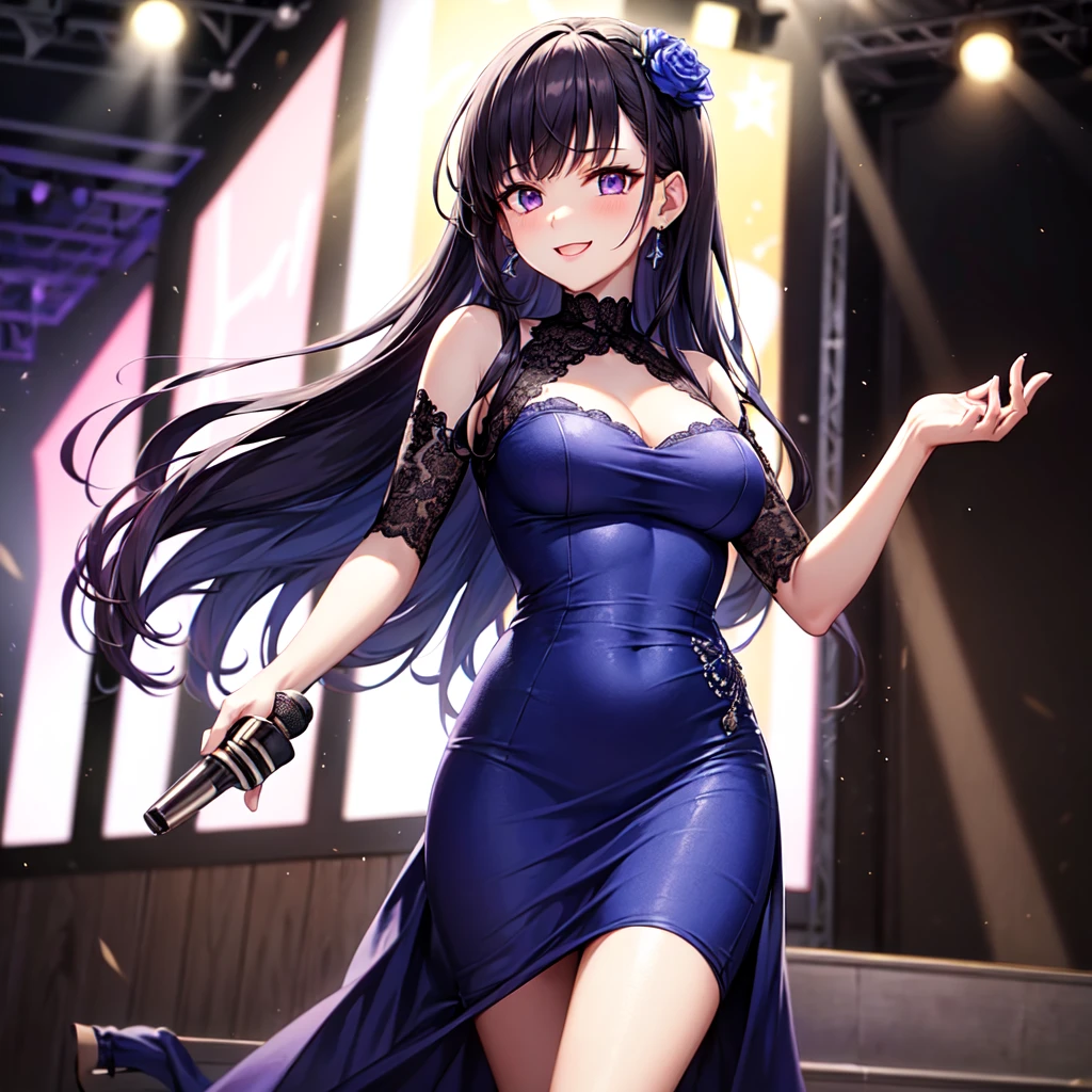 ((Highest quality)), ((masterpiece)), (detailed), (Perfect Face)、The woman is Reika Aoki with semi-long hair、Woman wears Latin dance dress in South America
