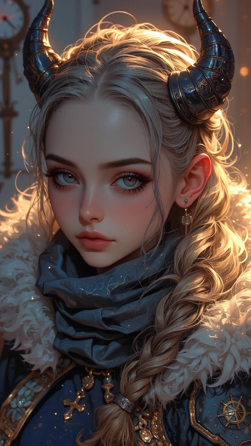 Winter Girl Sunshine Not Looking at the Camera Long Hair Bow Upper Body Not Looking at the Audience
