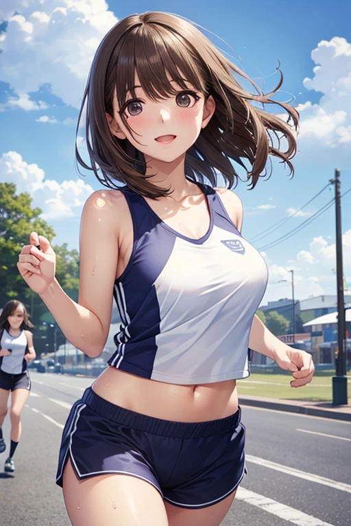 Luminous body,nsfw,Cloudy juice、股からCloudy juice、Estrus、Bukkake、masterpiece, Highest quality, High resolution,
(figure:1.4), (Beautiful attention to detail),
One girl、Medium chest,
break (Bike Shorts,White tank top, )
running,
neutral,haze,
Embarrassing,Fuller lips,
Wet body, Wet clothes,
blush,
break track and field,