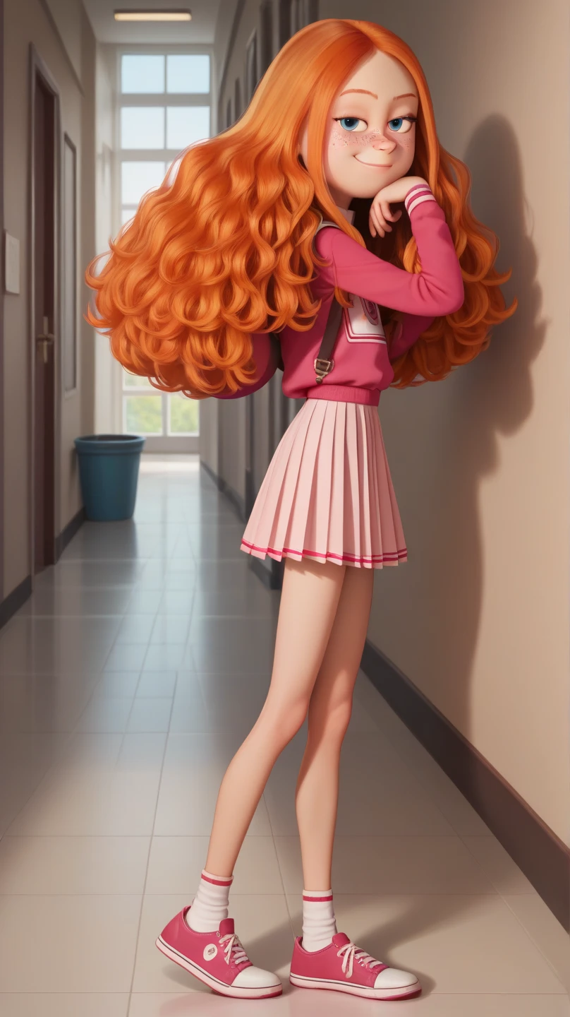score_9, score_8_up, score_7_up, score_6_up, 1girl skirt lift, ass focus, from side, smile, blush, freckles, school uniform, skirt, green sweater, cleavage, wavy hair, big hair, curvy, medium breasts, narrow waist, wide hips, thick thighs, looking at viewer, dynamic angle, cowboy shot, sexy, classroom, disney, realistic, realism, pixar,
<lora:MeridaBraveXLP_Character:1>MeridaXLP <lora:Lunas-Popogori-SDXL-A1:0.7>
