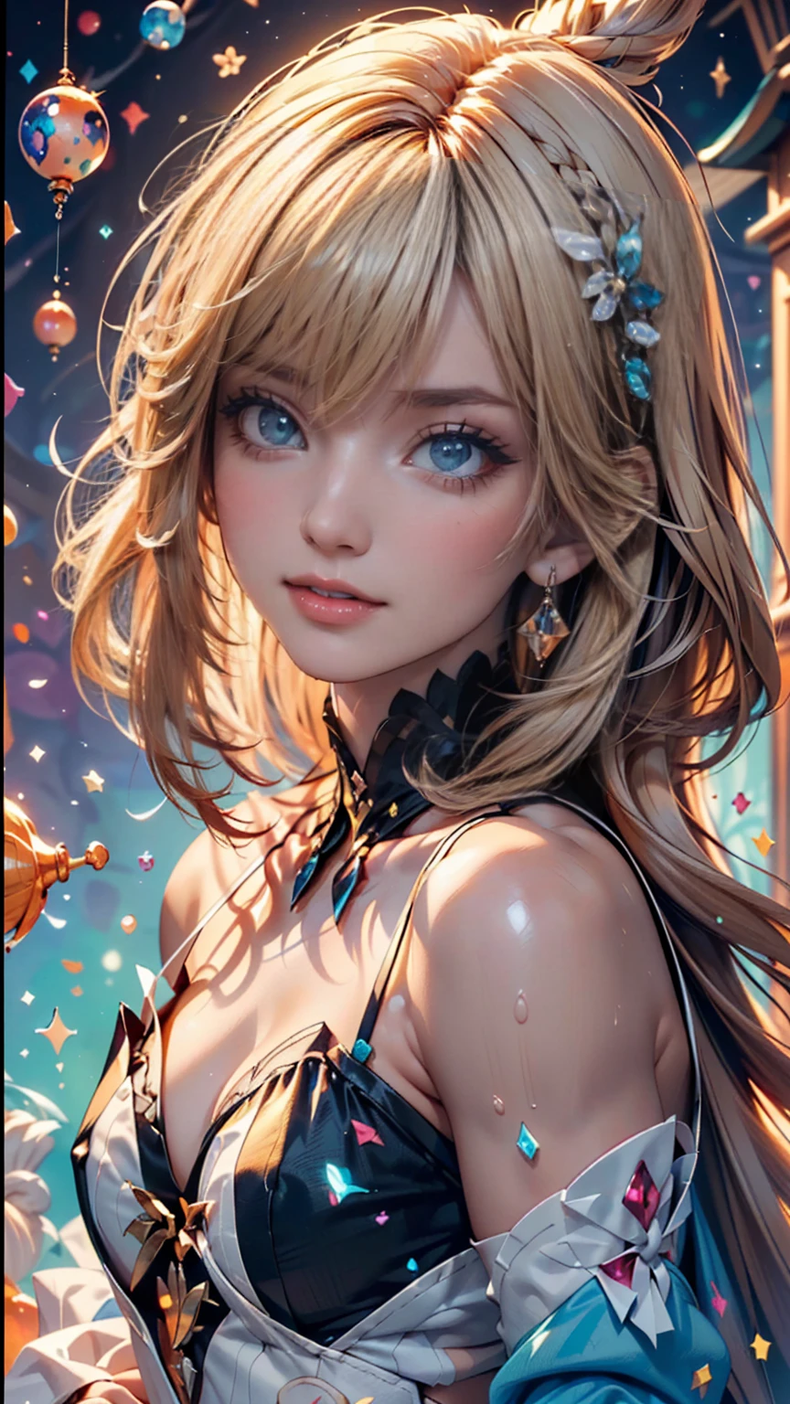 a woman is posing in front of the eiffel tower, wearing skirt, smily face smile on face, huge breast, hot body curves, beautiful flowers, super model, provocative, popular on instagram, goddess, photo of slim girl, photo of slim girl model, princess, beautiful sexy woman photo