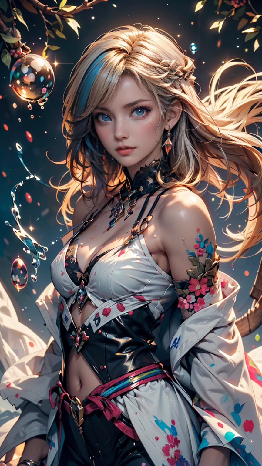 A sultry 27-year-old woman poses confidently before a dark studio backdrop, piercing blue eyes gleaming as she tilts her head forward, showcasing her uncovered 38D cup. The mega tits studio lighting casts a flattering glow on her chiseled features and statuesque figure, highlighting every curve of her perfect body. In the background, a breathtaking galaxy sprawls across the sky, its stars twinkling like diamonds against the inky blackness. A captivating close-up shot captures the introspective expression of a 28-year-old woman, her twintail hairstyle and latex attire exuding intimacy as she contemplates something profound amidst the dimly lit private study's mystique atmosphere. Framed by lush floral patterns and ruffles on her bold, 1990s-style dress, her confident pose showcases curves accentuated by flowing fabric. The vibrant background swirls with shapes and hues, drawing the viewer's eye to her radiant smile and bright, inquisitive gaze. Perfectly captured by the ultra- quality DSLR camera.In a striking 16K UE5 editorial photograph, Olivia Gibbs poses against a vibrant patchwork backdrop reminiscent of ancient Rome's colorful mosaics. The model wears an exquisite Haute Couture ensemble: a lavish velvet dress with intricate ruffles, complemented by a dazzling diamond necklace and earrings forming a collar. Her loose braids adorned with crystal beads shimmer in the bright sunlight, accentuating her features. Against this whimsical setting, Olivia strikes a bold pose, surrounded by blurred lines, distorted shapes, and edgy silhouettes that defy gravity. In a vibrant, swirling vortex of psychedelic art, a 1.3-meter-tall blonde-haired girl with twintails stands confidently, her eyes glowing with an otherworldly intensity. She wears oversized street-inspired clothing with graphic prints and bold accessories, exuding an air of futuristic coolness. The cowboy shot framing captures her striking figure, with the digital sculpture's 3D form seemingly bursting forth from 