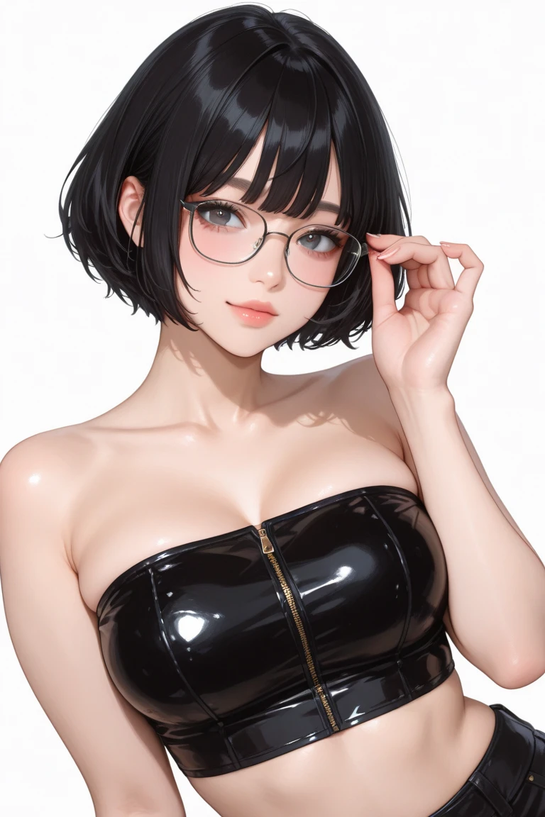 (8k, RAW Photos, highest quality, masterpiece: 1.2), Super detailed, Super Resolution, (Genuine, Genuine photos: 1.37), Portraiture, High-resolution RAW color photos, Professional photos, とても細かくて美Shii, Very detailed, 8k wallpaper, Amazing details, Large file size, Official Art, Very detailed CG Unity 8k wallpaper, Very detailed beautiful girls, Very detailed faces, Very detailed目, Very detailed肌, Very elaborate fingers, Very detailed鼻, Very sophisticated mouth, Perfect Anatomy, Detailed Background, Detailed clothing, One Girl, (20:1.2), 20th Generation, cute Girl, Realistic body, , White skin, Glowing Skin, The body is slim, Black Hair, short hair, (Blunt bangs: 1.2), cute, like々Shii, かわいらShii顔, Realistic Face, Delicate eyes, Sale Eyes, ( (Stylish winter clothes)), ((superior)), ((((short hair、Black-rimmed glasses)))), Earrings, Looking at the camera, Cowboy Shot, Look forward, Standing posture, Contrasting, Dynamic Lighting, C cup breasts,