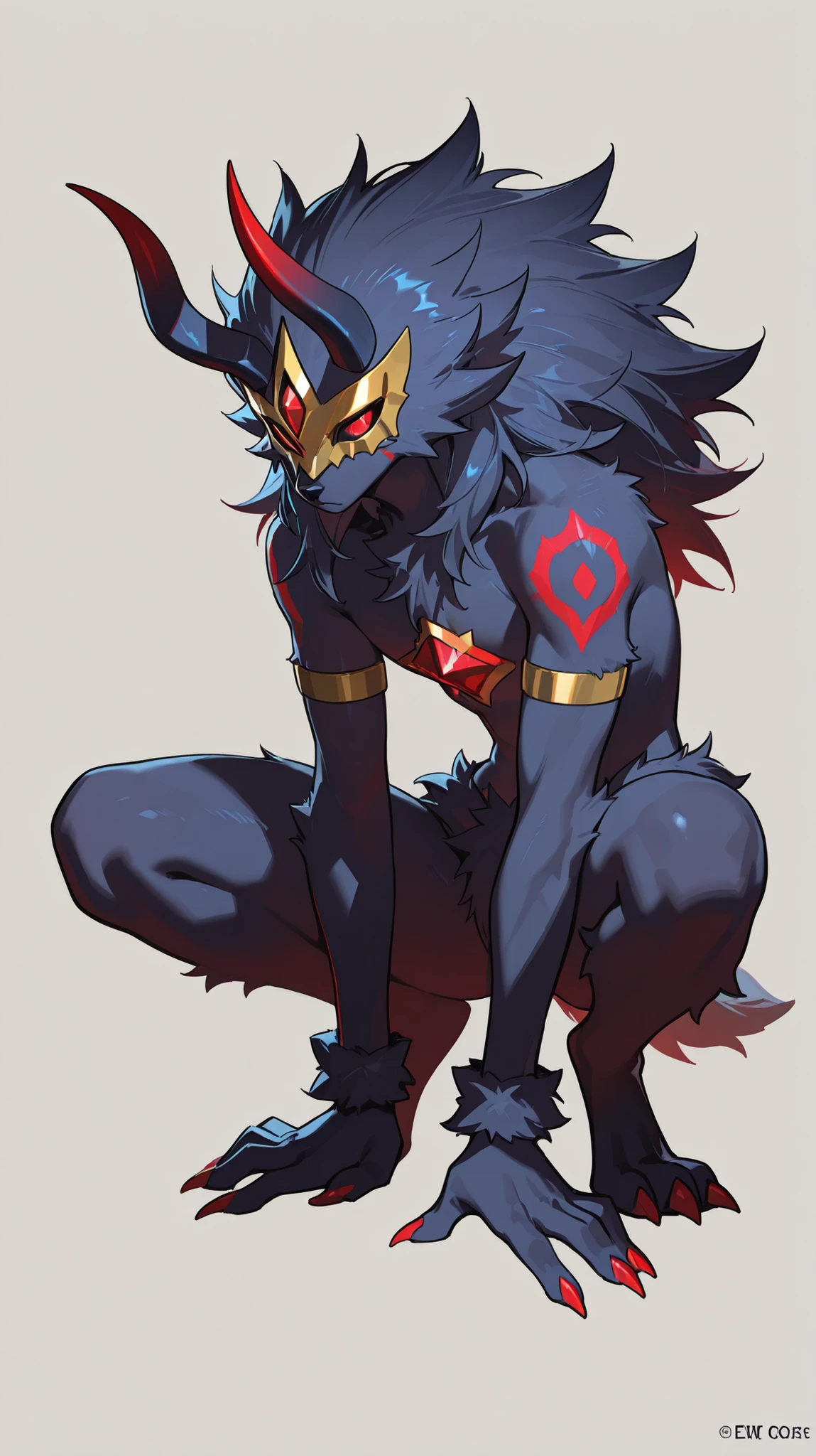 Male, robot wolf, detailed yellow eyes, long tail, big nipples, slim, sly, simple background,, smirk, bulge,  glasses, tail wrapping around body，((high heels))