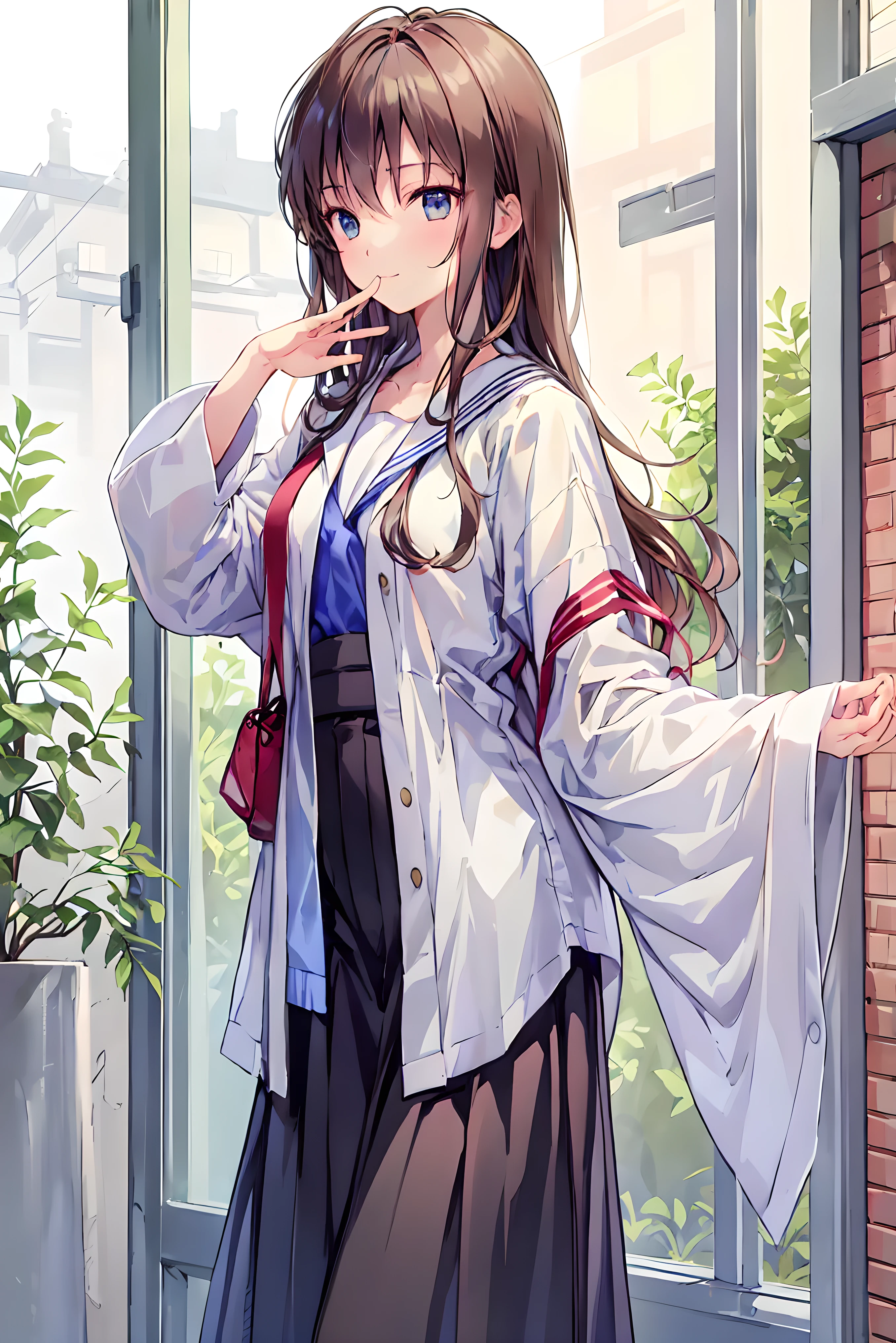 brown hair， shortcuts ，My hair is unkempt， slender beauty ，hole々 Positive Attitudes ，small breasts，beautiful legs，  Her Charming Gray-Blue Eyes Shine Like Stars ..，(masterpiece:2.0), (best quality:2.0), ( sidemap:1.5), ( sexy pose:1.5), (red face:1.3), (realistic:1.5), 1 , Precision small handle,    embarrassing looks  , smile, Very nice girl,   innocent face , Youngface, Clear Eyes, Sparkling Eyes, Small box, beautiful skin,  super res,   highest resolution  ,  Japanese high school students , blazer uniform，brown hair, do