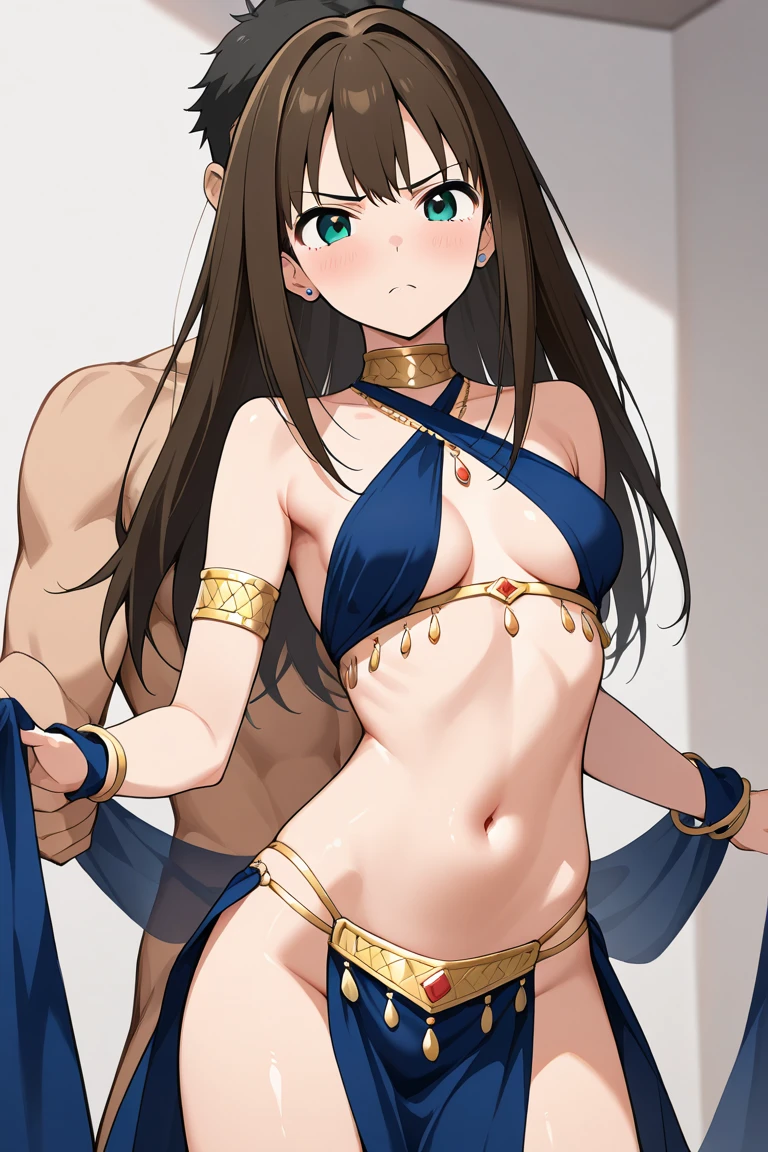(Young girl ,low length,Improve)) ,Flat Chest,((Black Twintails,))Browsing Caution,Heavy Set,Dharma、loincloth、,((Many boys are surrounding ,Grab the shoulder,))shy, Sexual Ecstasy, blush.erection,subjective camera