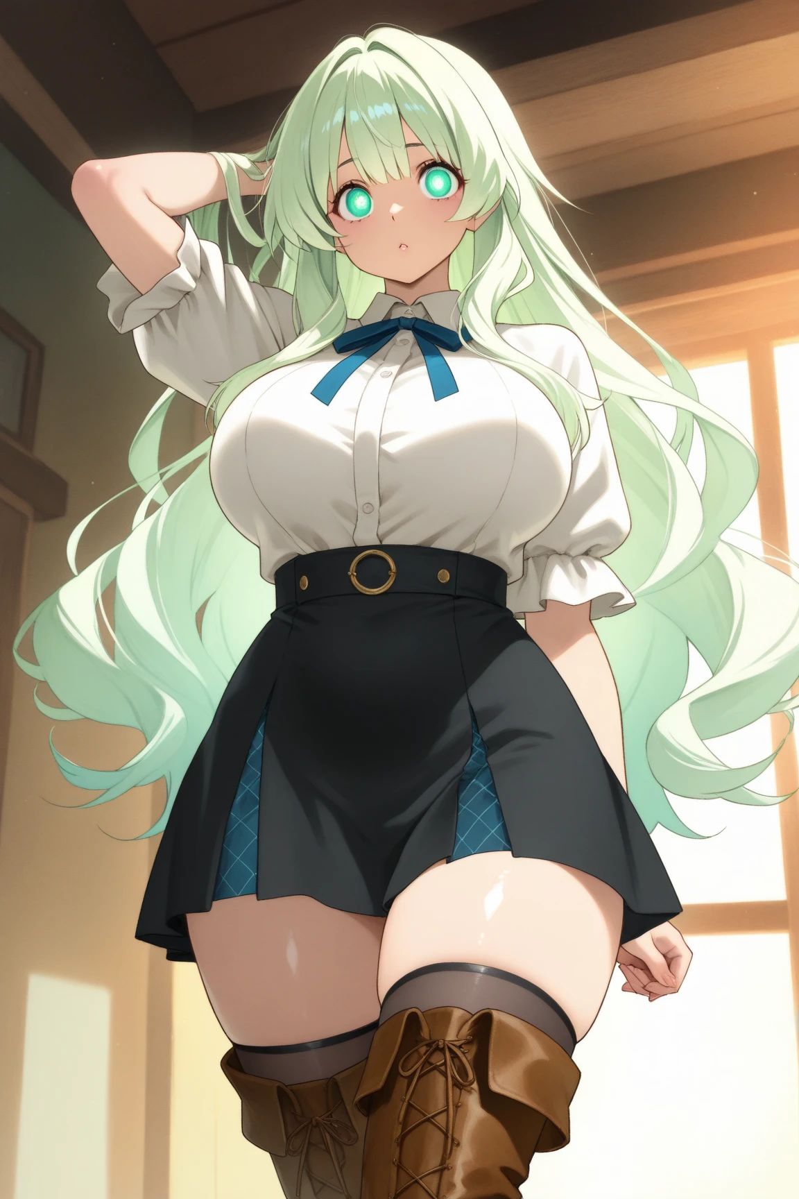 masutepiece, Best Quality,Illustration, Wallpaper, Ultra Detail、(((molesting)))、Detailed eyes、(Teary-eyed)、(((Sexy colorful underwear)))、(blazers、Kilted skirt)、ample breasts、((Girl taking off her skirt))