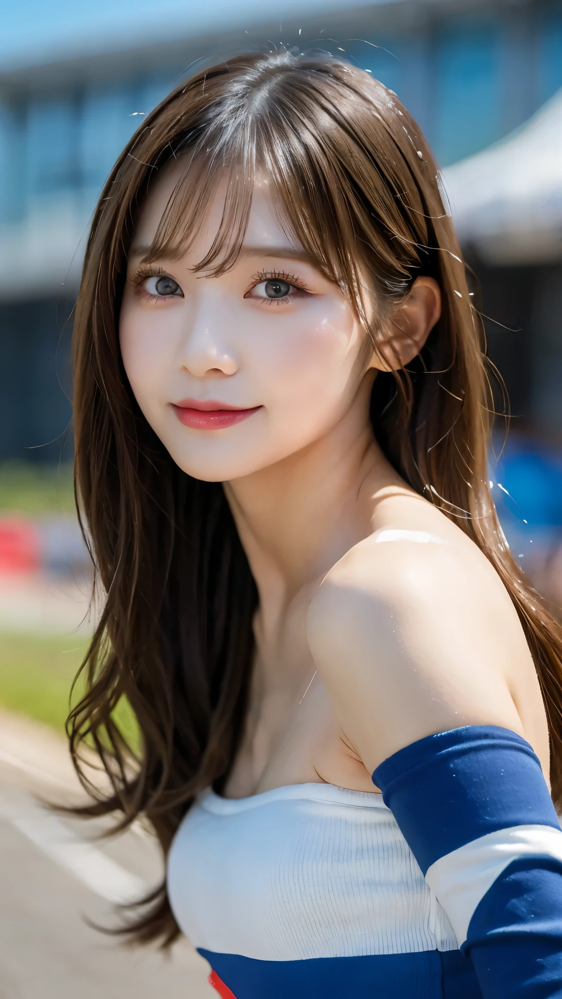masutepiece, Best Quality, Illustration, Ultra-detailed, finely detail, hight resolution, 8K Wallpaper, Perfect dynamic composition, Beautiful detailed eyes, Cross Halter Neck Bikini, Long hair, Big breasts, Natural Color Lip,random situations, Random sexy poses,hair blowing in wind