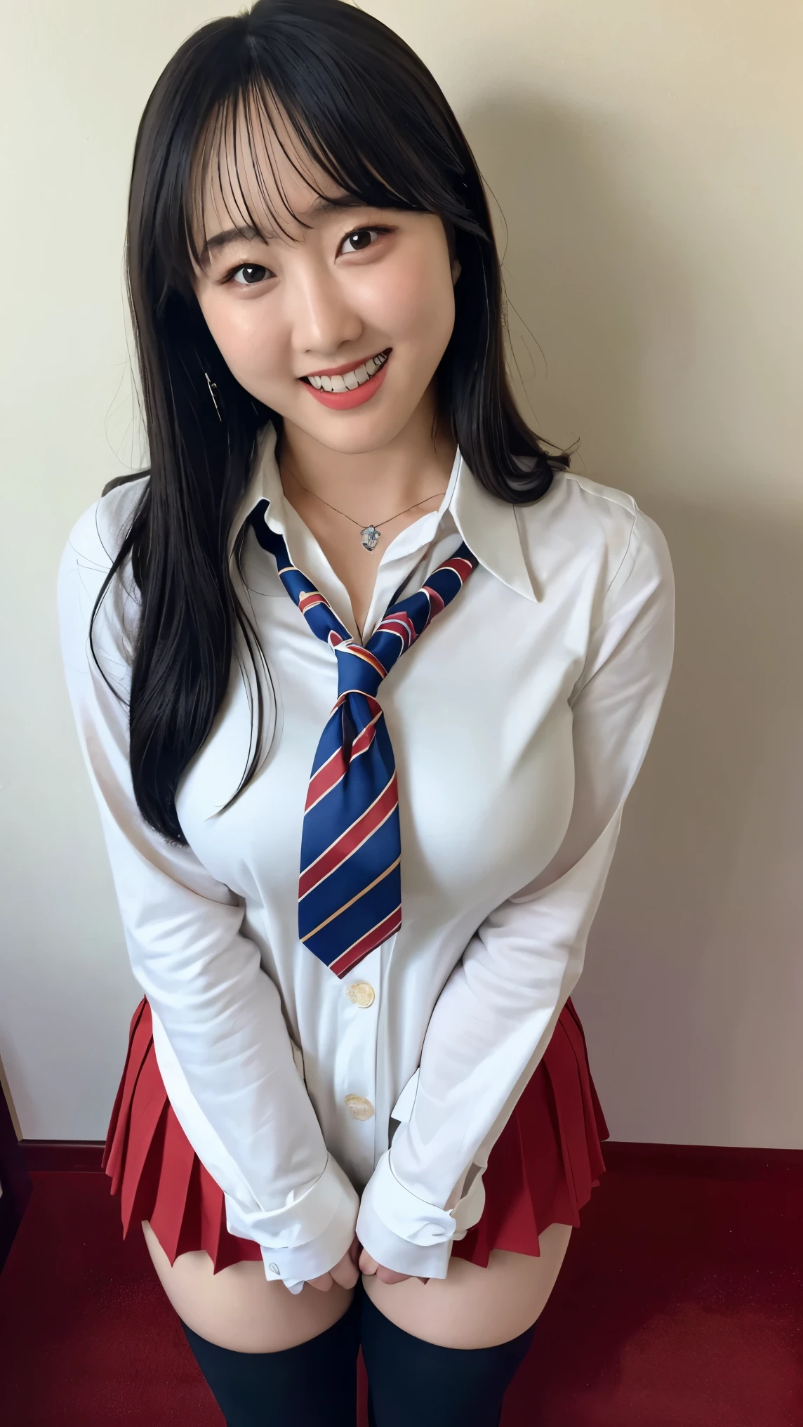 nsfw,Honda Miu ,(best quality:1.3),(:1.3),biggest breasts in the world, my heart is pounding , spread your chest sideways on the bed,Extra large chest:1.3,rich, upper body,smile,japanese actress,overflowing chest, jewelry, attracts men , ,(Honda Mew :1.high school girl uniforms,Thigh High Socks