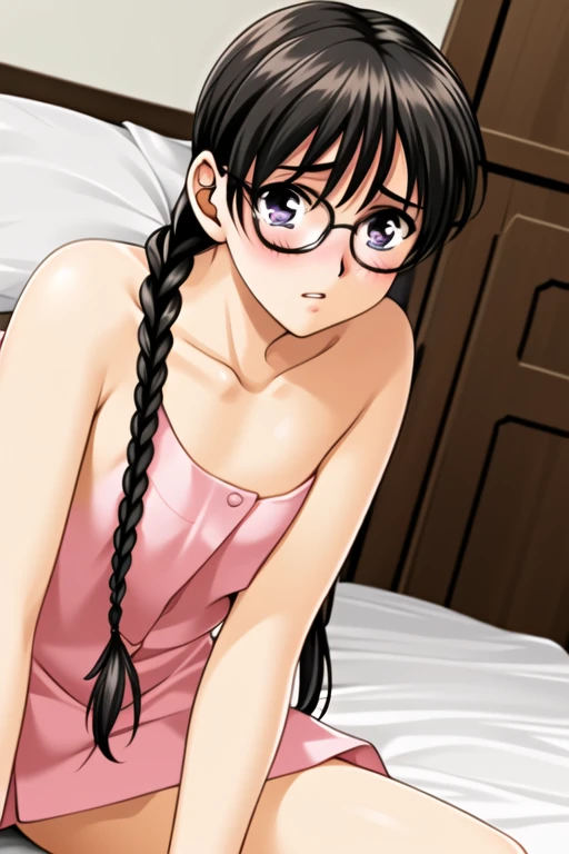 One girl,highest quality, Depth of written boundary, Cowboy Shot,, Shiny skin, (Abdominal muscles:0.7),orgasm, Spread your legs, (Cover your groin:1.2), underwear, (Lying in bed), Character Focus,Embarrassing,In the heat,female masturbation,
Ayumi_arima,Long Hair,brown hair,25-year-old woman, Single Pigtail,Pink Lip, Glasses,Pink Suit,1 braid, 