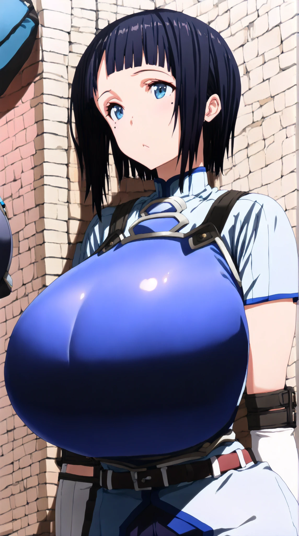 masterpiece, absurdres, 1girl, hinata\(shippuden\), solo,hooded jacket, fishnets, looking at viewer, floating hair, wind, blue pants, (Best Quality), length hair, large breasts, breasts out,Bound, Bondage, (arms behind back:1.4), BDSM, tape, TAPE BONDAGE, close-up, srestrained, best anatomy, Curled up, angry face, shout, closes eyes, mouth gagged, Upper body, blushing face, humiliation, desperate, (front), (men touching her ), touching breasts, pov hand squeezing breasts, milk dripped from her nipples