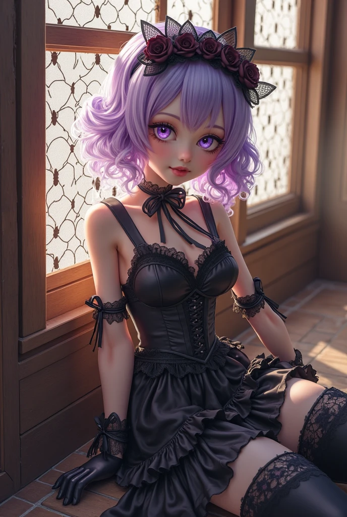 Beautiful Alluring Gothic female Clown, Fantasy Theme, Bare Skin, Outside Of A Haunted Train Ride, Purple And Black Stripes, Gothic Clown Makeup, Frilly Outfit, pigtails hairstyle, Barely Clothed, Beautiful D&D Character Portrait, Ominous, Dark Fantasy, Detailed, Digital Art, Extreme Detail, Polished, Beautiful, Hyperdetailed, Intricate, Elaborate, Meticulous, Anime Character, Detailed, Anime Face, Sharp Focus, Unreal Engine, 3d Rendered, Volumetric Lighting, Reflections, Glossy, Digital Illustration, Pose, Suggestive Pose, Full Body Shot, 💖❤💕💋❣