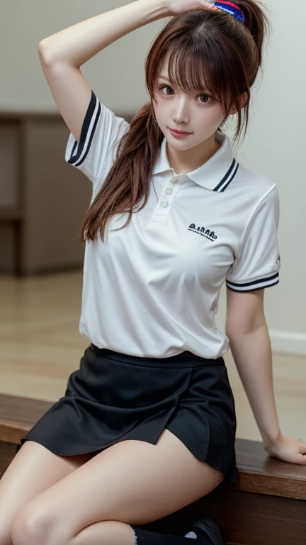 (((Composition above the knees:1.8))), (((Clothing:2.0, The upper body is a school uniform:1.8, The lower half of the body is covered in a large gym uniform.:1.8))), (Wet:1.5), ((living room:1.8)), ((A grin:1.3, Short Hair:1.2, slender:1.5, Small Ass:1.5)), ((Japanese, 1 Girl, 18-year-old, 7 heads, Ideal body proportions, Black Hair, With bangs, Small breasts, Erect nipples, slender, Small Ass, Beautiful feet, Skinny Legs)), Surrealism, Cinematic Lighting, Depth of written boundary, First Person View, F/1.8, 135mm, Ticker, Mastepiece, Curate, ((Anatomically correct:1.3)), Textured skin, Super Detail, High detail, High quality, Awards, Best Quality, High resolution, 8K