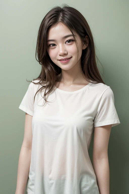 25 years old young female photography, best quality, Practical, Sharp eyes, Direct vision, very happy, Brown hair, Wearing a sexy green top and sweatpants at the gym the photo to start above thinghs, beautyful little smile girl 13year old,all white oversize t-shirt 360g no any patten on logo just all white t-shirt 360g,big breast,wearing an elegant low-cut white oversize t-shirt 360g , beautyful smile girl,long gold hair,all green color background,balenciaga concept fashion photo, Paris big breath,huowu,the photo to start above thinghs,lelev3
