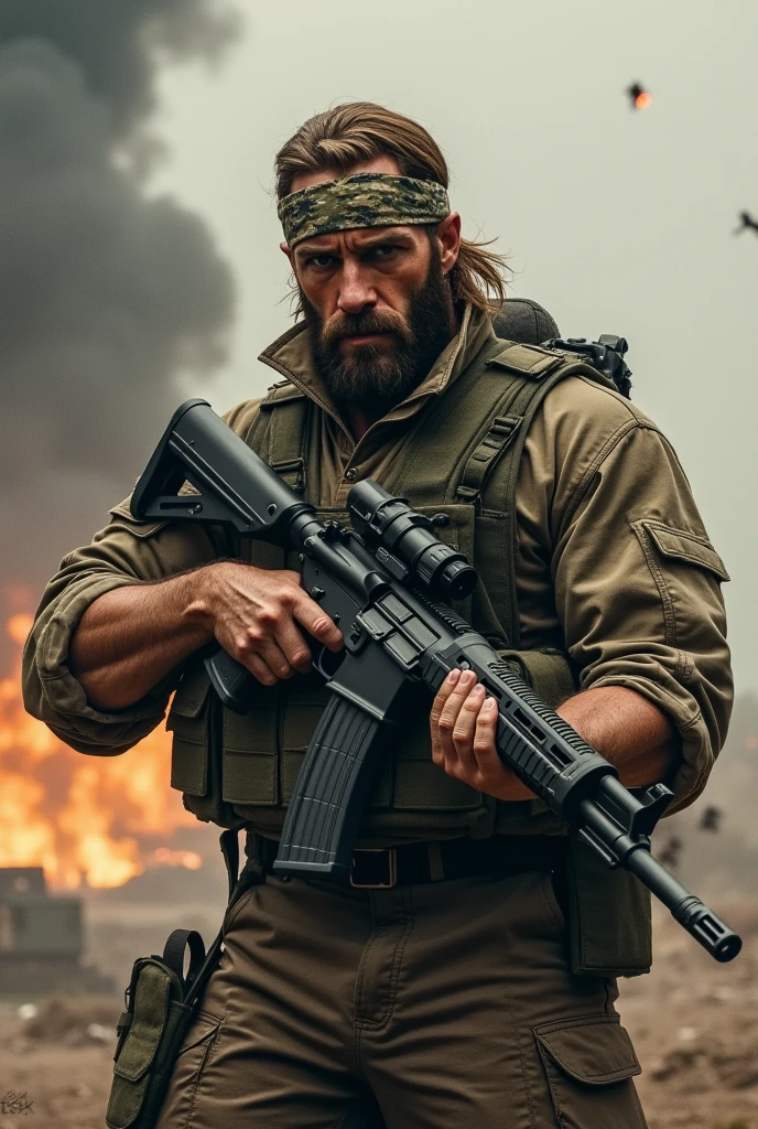 post-apocalypse; dirty; construction worker; dirty; unkempt; backpack; survivor; burly; revolver; complex volumetric lighting; strong shadows; upper-body shot; in a storage room in a mall