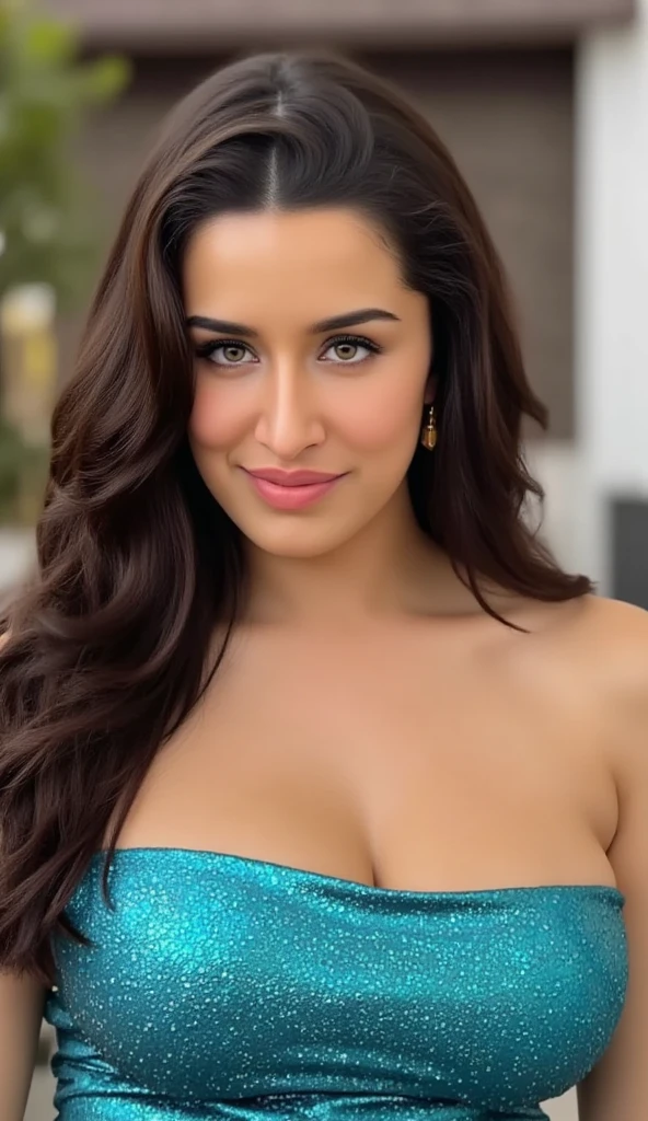 Latina, bikini, full body, cleavage, high ponytail, posing in a beach, chin up, day scene, breasts visible show, 90% breasts popping out, perfect figure, perfect breasts, nipple visible, seductive face, look at camera and smile, erotic adult face, 30 yo, soft volumetric lights, intricate details, (ArtStation:1.2)
